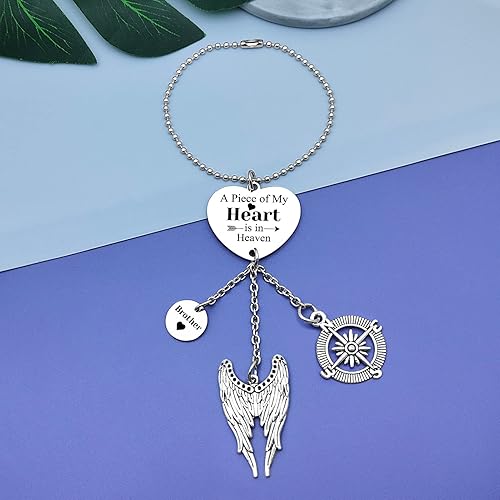 Miniatura 2 de Regalo conmemorativo por la pérdida del hermano, accesorios colgantes de automóvil, regalo de condolencias por pérdida de hermano en memoria del