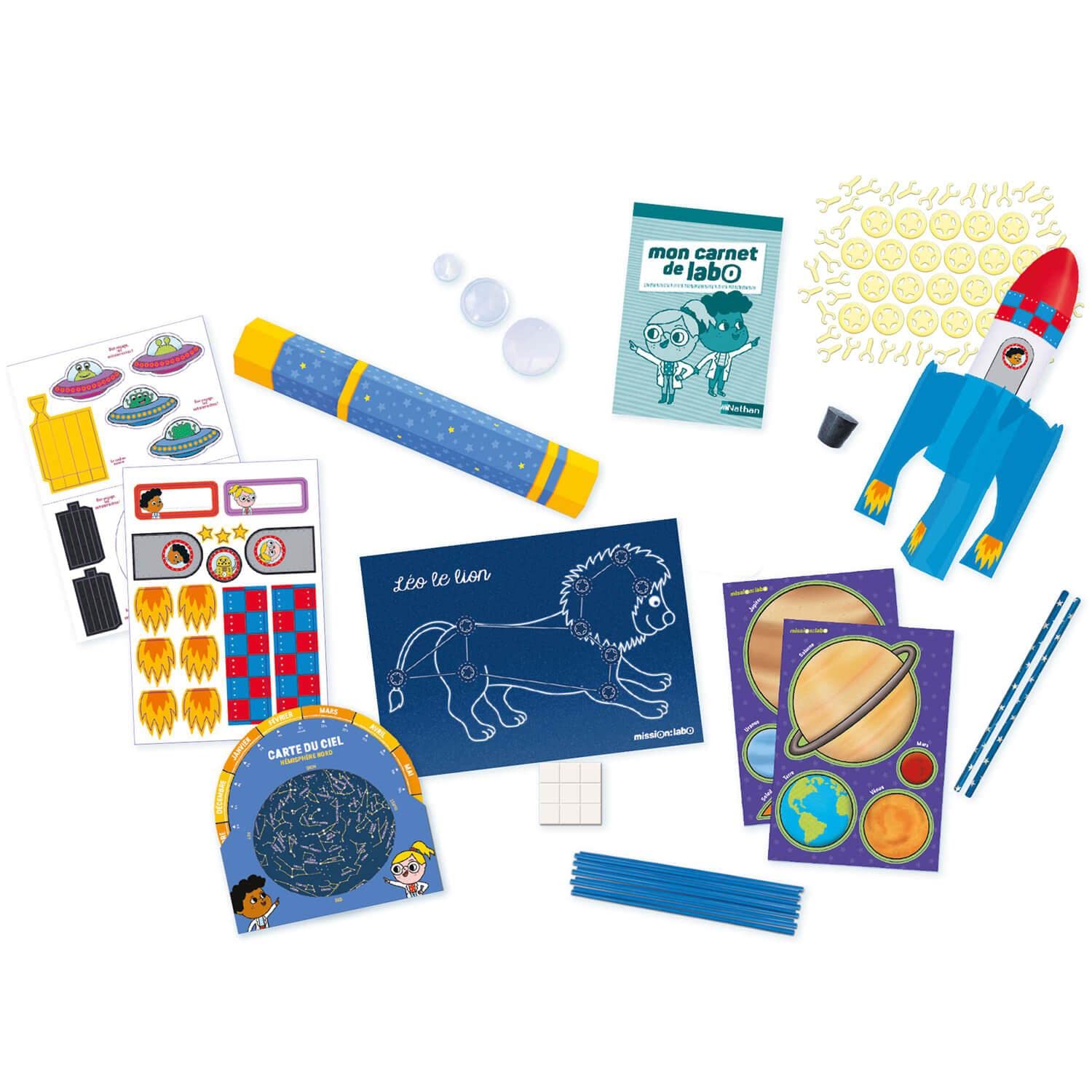 Nathan Mission Labo Espace - Kit Scientifique pour Enfant dès 8 Ans