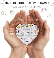 Vista 2 de YZEXEZY Adorno de regalo de compañero de trabajo, adorno colgante de cerámica para colega, despedida de jubilación, cumpleaños, Navidad, Acción