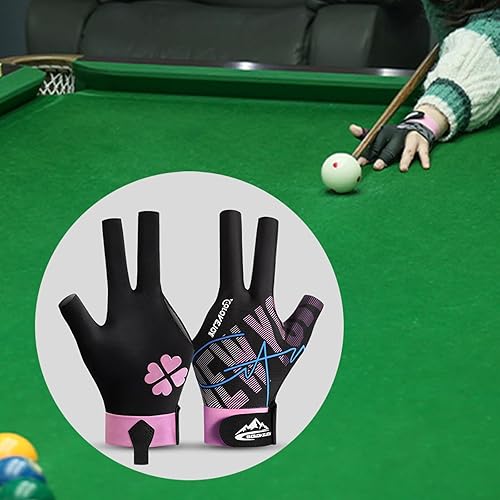 Miniatura 4 de Guante deportivo antideslizante para manos izquierdas, para billar, 3 dedos, para hombre y mujer, 1 unidad