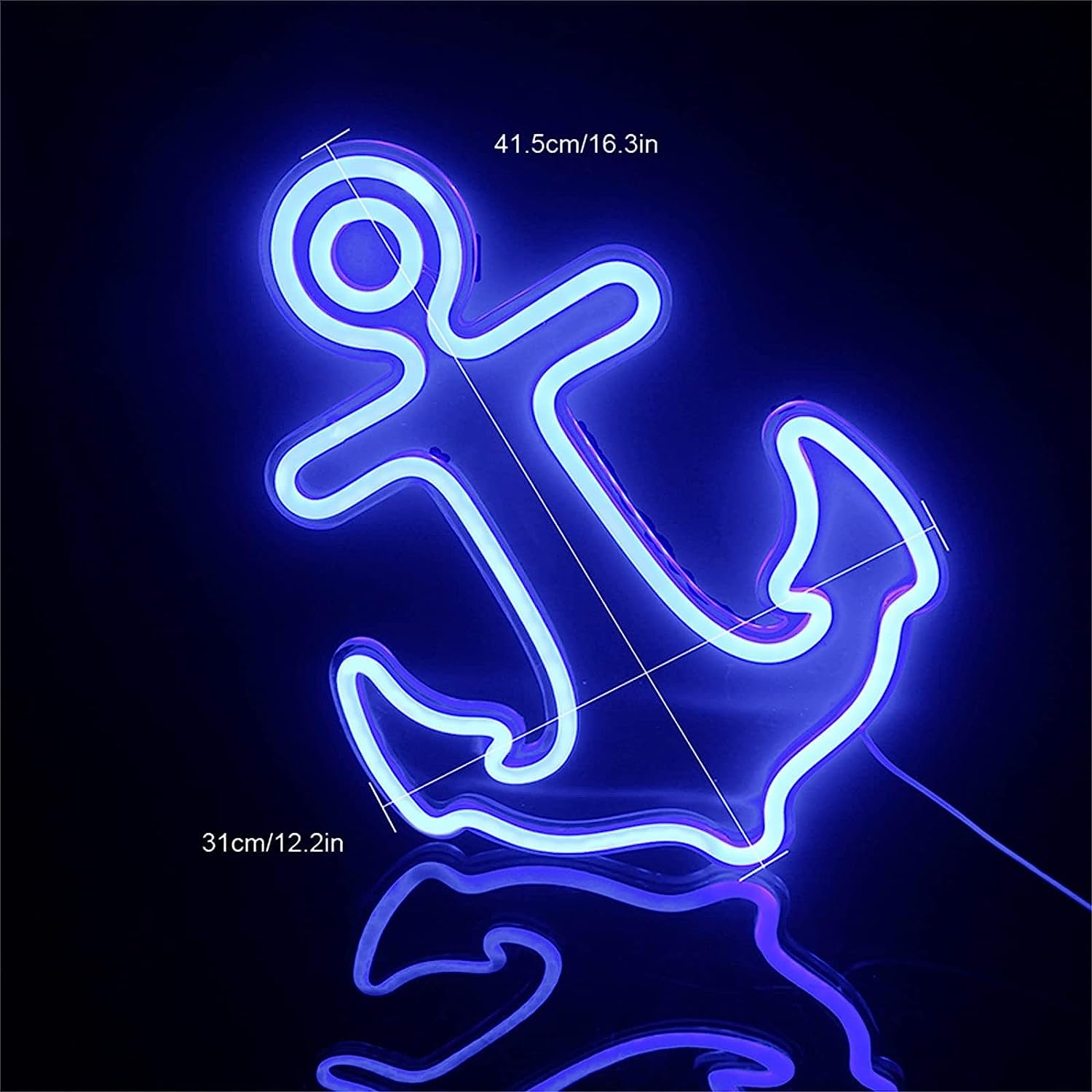 MaiBuL letreros de luz de neón arcoíris Letrero de iluminación LED Personalizable con decoración de velero de Vacaciones Alimentado por USB, 41x31cm para Hotel Pub Cafe
