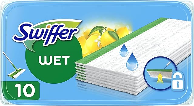 Swiffer Wet Citrus Fresh Ściereczki do Kurzu, 10 Sztuk
