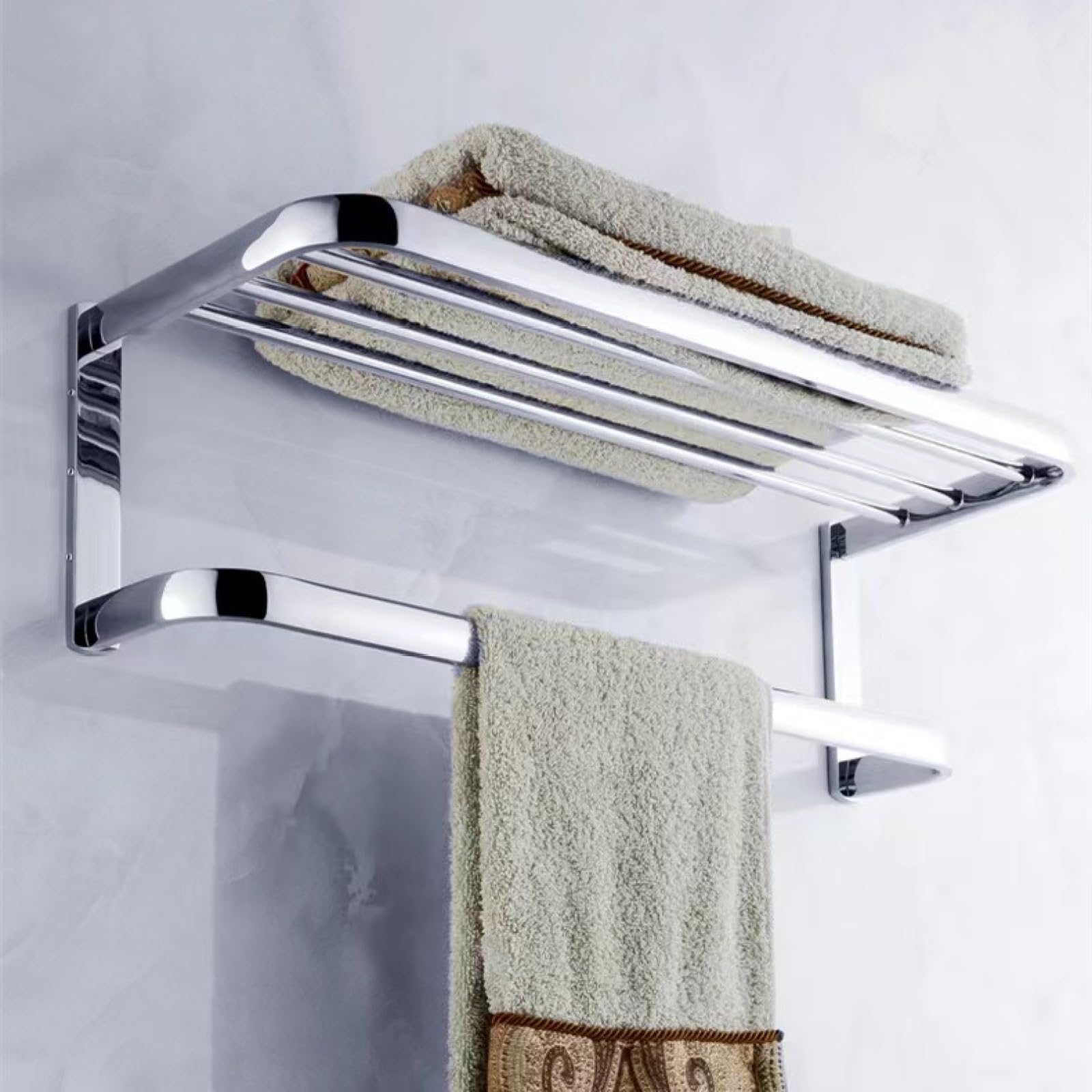 FGXHHS Full Copper European Bath Towel Rack Electroplated Toilet Hardware Pendant Nordic Bathroom Ring Basket,