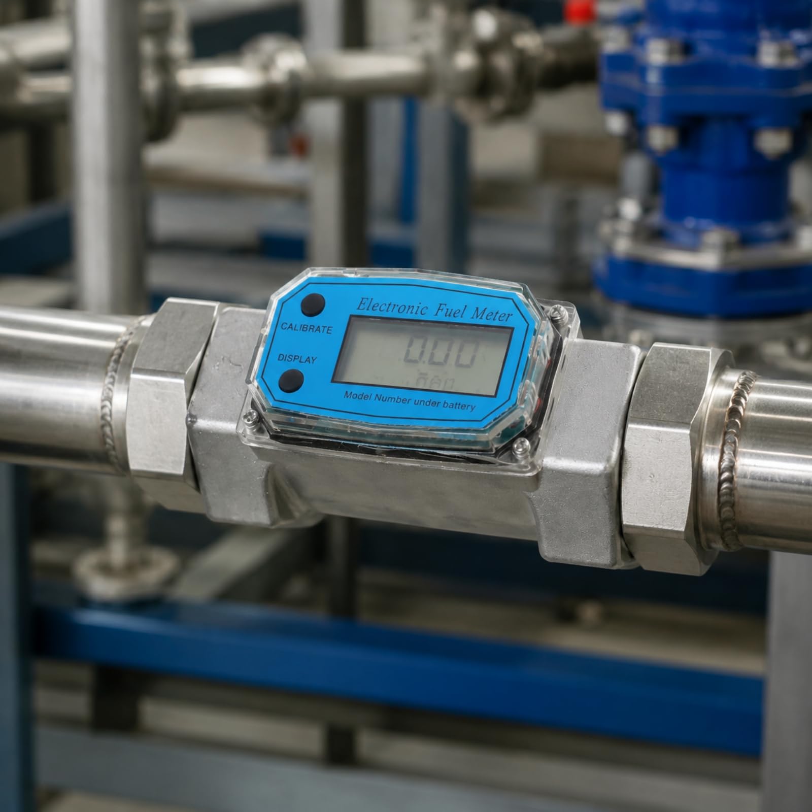 Flussometro a Turbina Elettronico Preciso Tore di Flusso con Alloggiamento in Lega di Alluminio Alta Precisione per Agricoltori, Frie, Stile B
