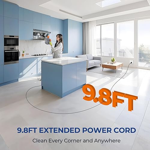 Miniatura 7 de LABIGO Limpiador a vapor, 13 piezas de vapor natural multiusos de limpieza profunda, vaporizador portátil para limpiar el hogar, lechada, cocina,