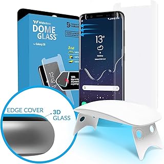 Dome Glass Galaxy S8 Protector Pantalla, 3D Borde Curvo Cristal Templado [Tecnolog?a de Dispersi?n L?quida] F?cil de Instalar Kit por Whitestone para Samsung Galaxy S 8