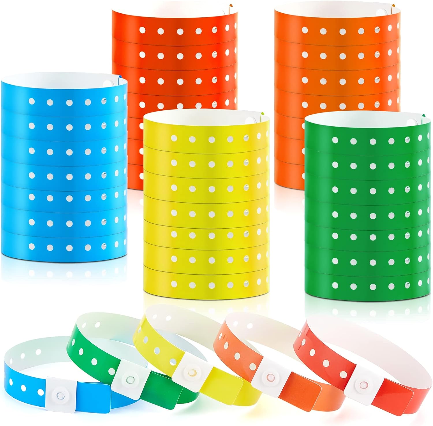 200 Pcs Plastic Wristbands for Events Vinyl Waterproof