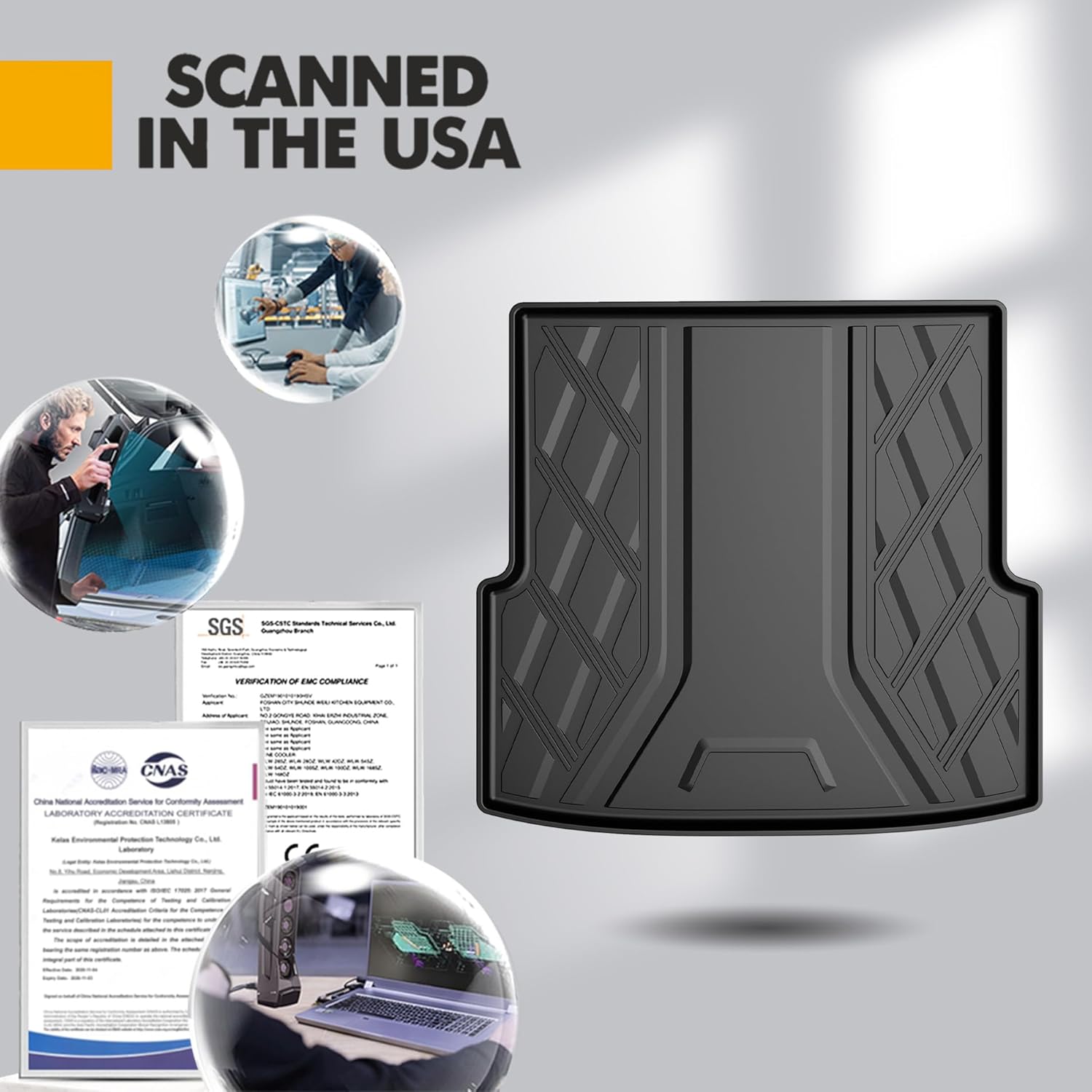 Original 2022-2025 2026 I4 Cargo Liner for BMW I4 eDrive35 /eDrive40 /xDrive40 /M50 - Custom Fit Heavy Duty TPE All Weather Protection Liner 3D Shaped Laser Measured Cargo Mat Accessories - Image 8