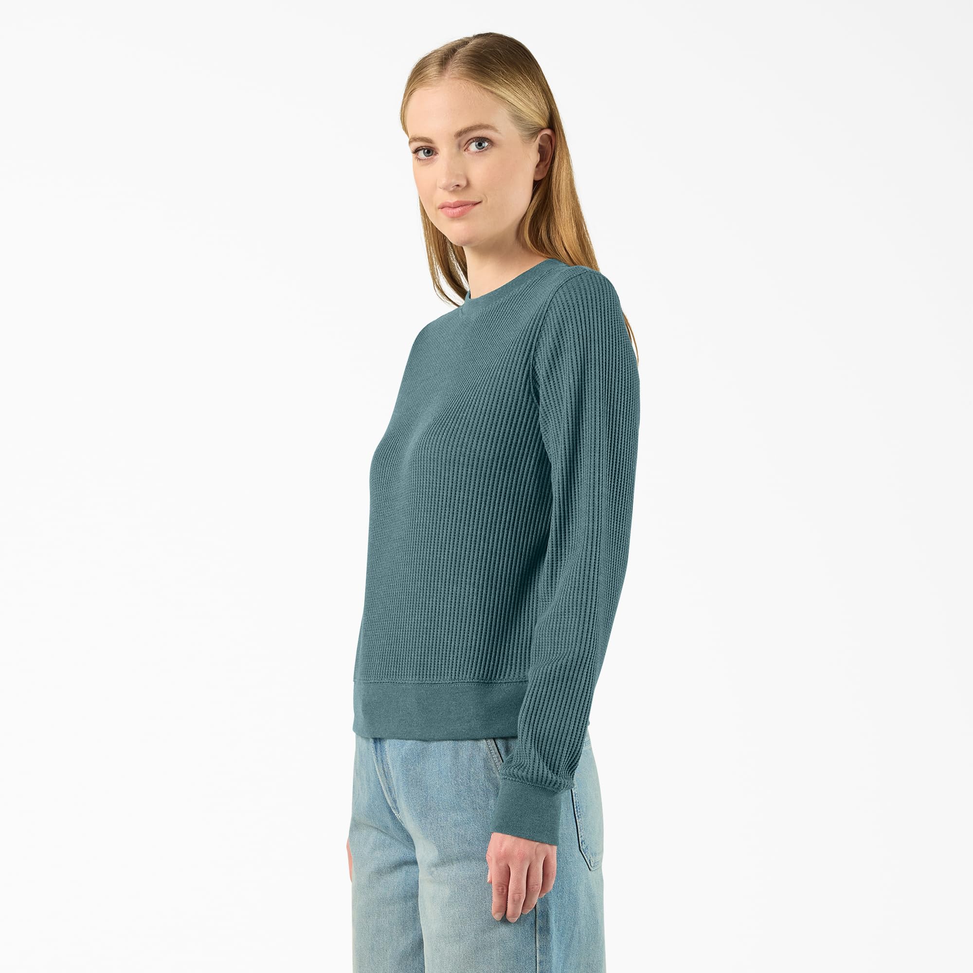 Dickies Womens Large Gauge Thermal Crew Maglione Donna