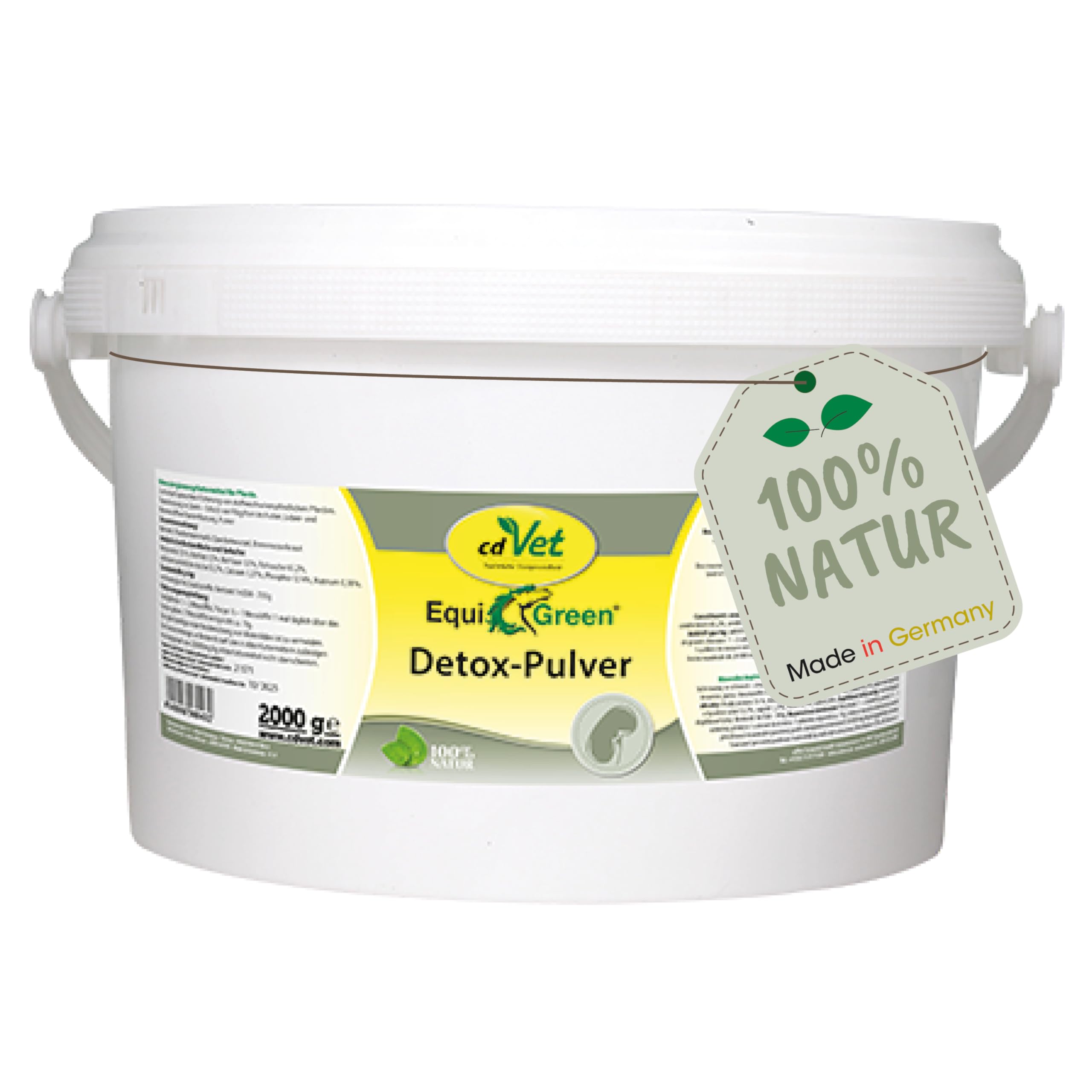 cdVet EquiGreen Detox Pferdemineralfutter 2kg - Bentonit Pulver für verbesserte Darmgesundheit