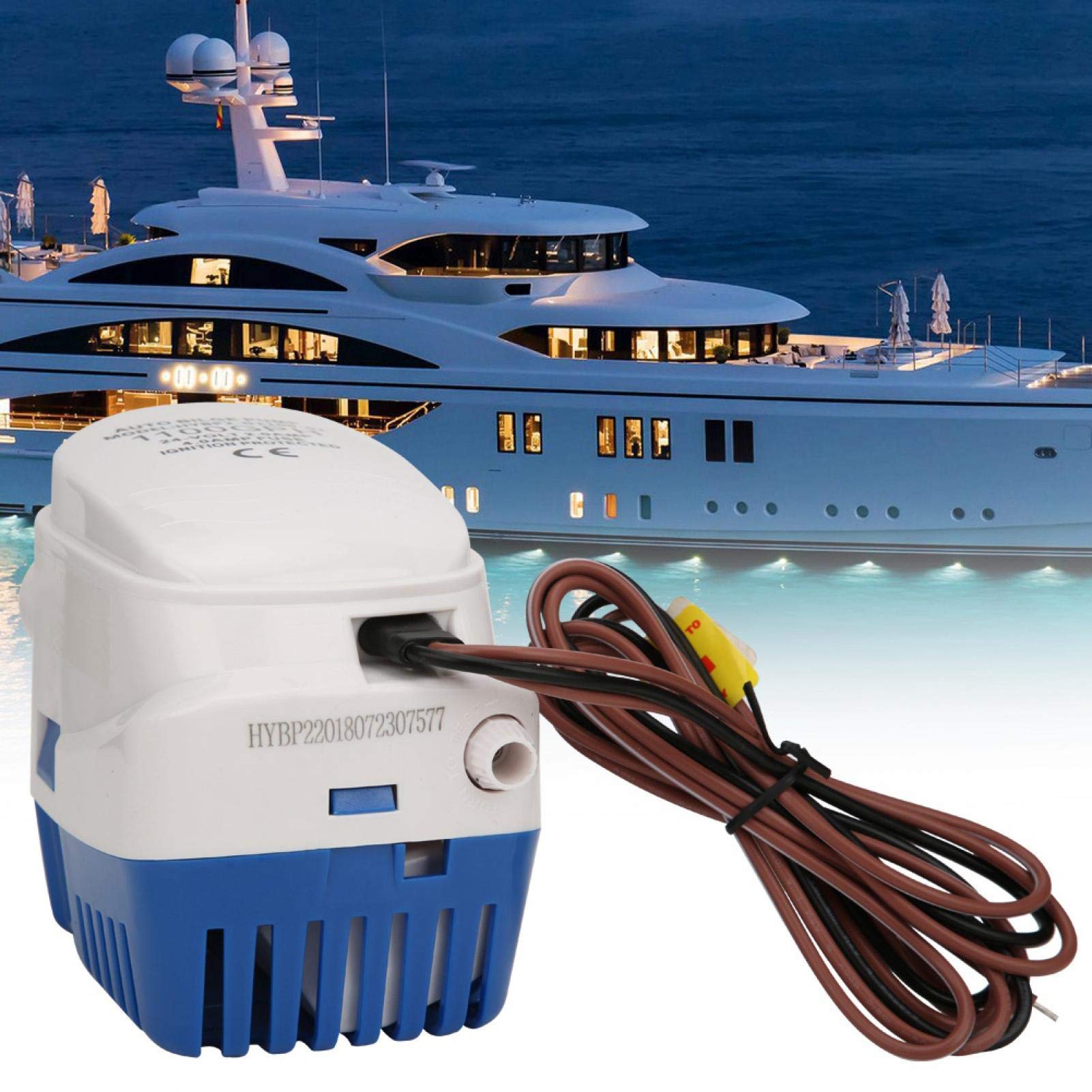 Pompe di sentina per Barche Automatiche, Pompa Automatica sommergibile ad Alto Flusso per acque luride in Miniatura per Yacht ad Acqua 24V