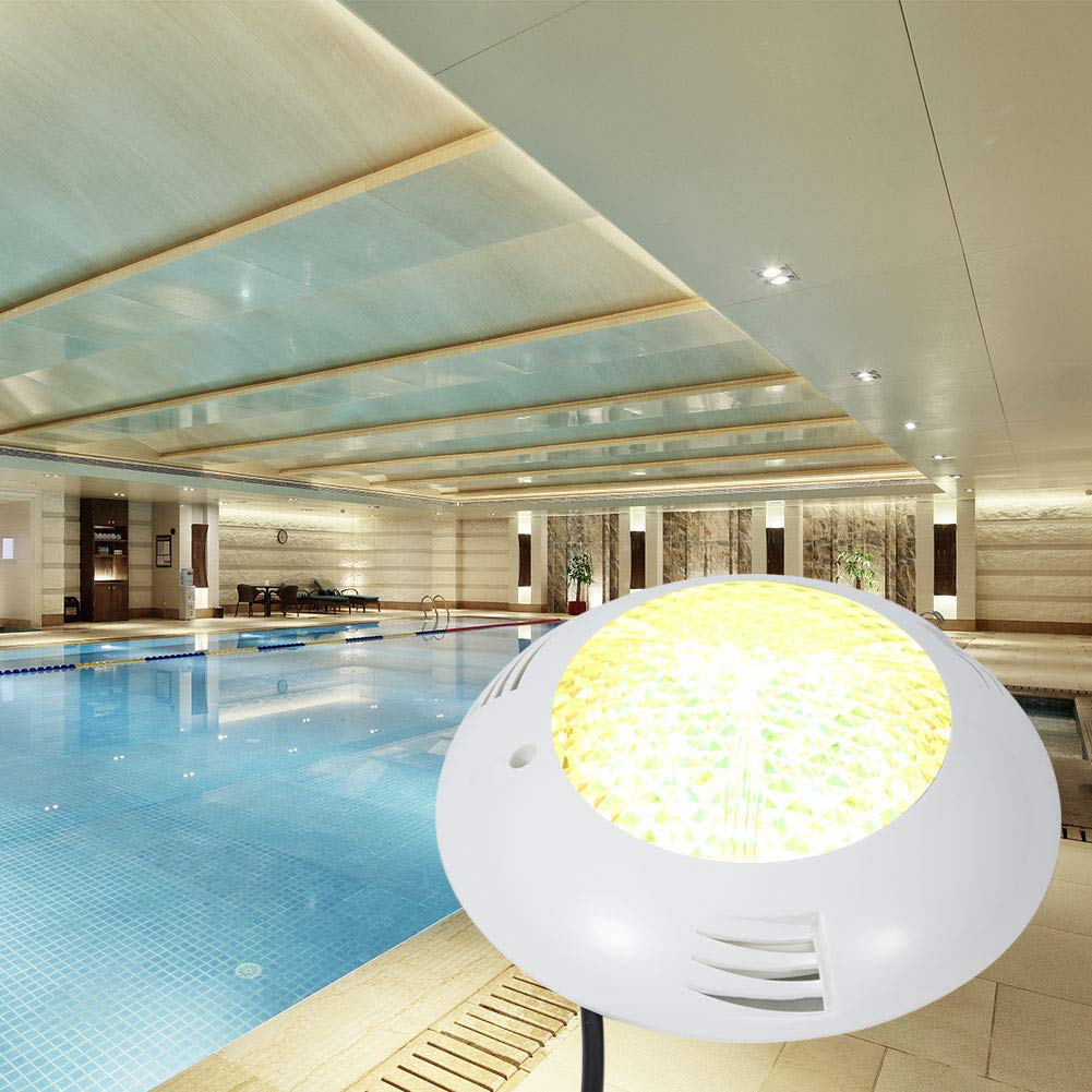 Lumière sous-marine LED RVB IP68 ÉCLAIRAGE DE PISCINE IMPERMÉABLE Tension sûre Installation facile pour les raccords de piscine standard (RVB)