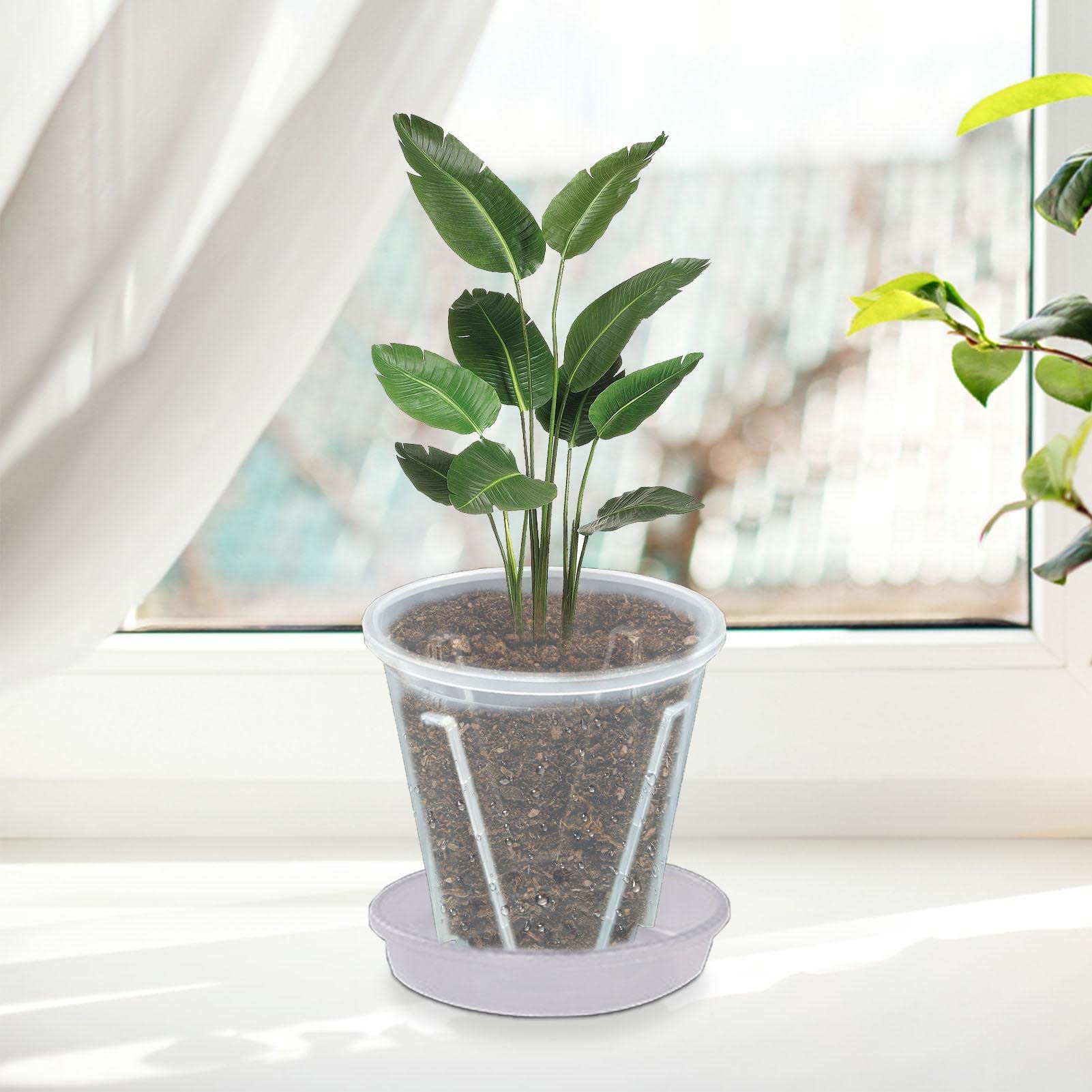 Pots À Orchidées Drainage Pots Fleurs En Plastique Transparent Pour Plantes Semences Pots Fleurs Ronds Pour Orchidées Plantes Serpent Menthe Cactus