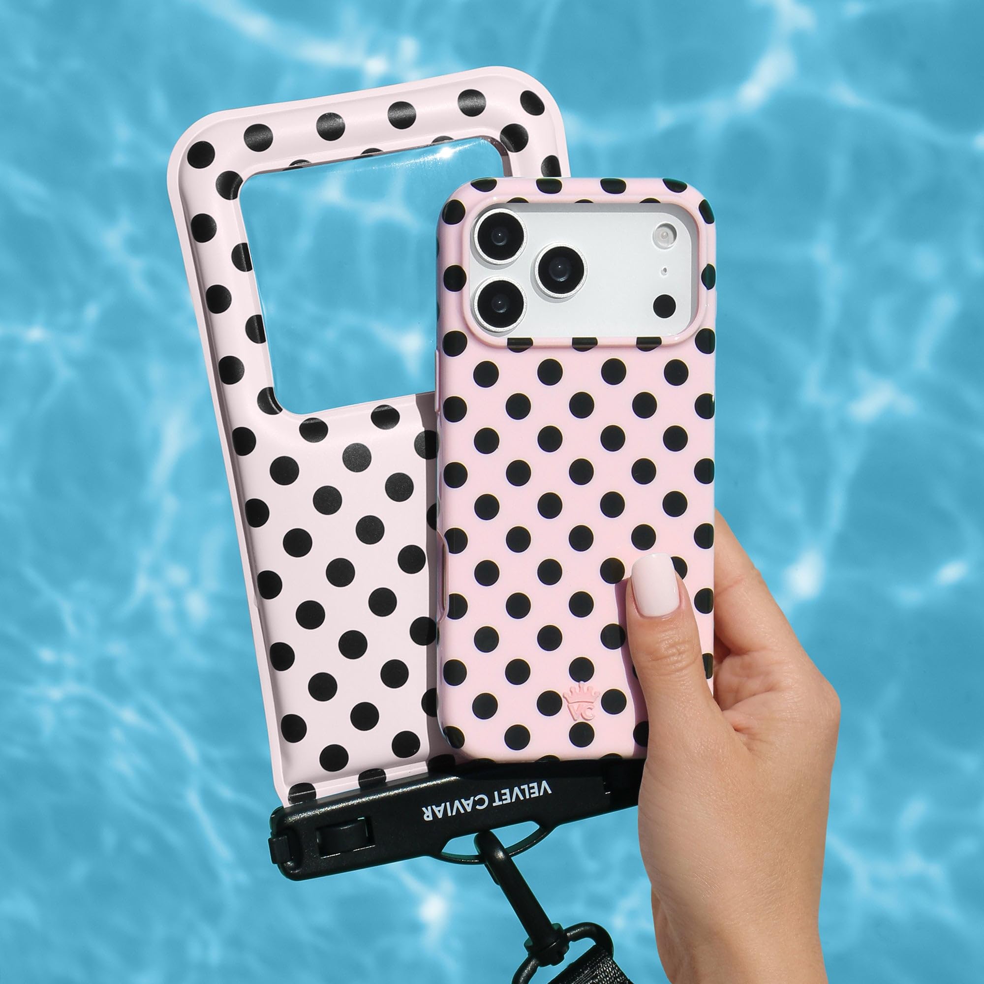 VELVET CAVIAR Funda impermeable para teléfono con cordón, funda flotante IP68 para iPhone y todos los teléfonos, bolsa seca para esnórquel, playa, kayak, artículos esenciales de viaje y crucero para