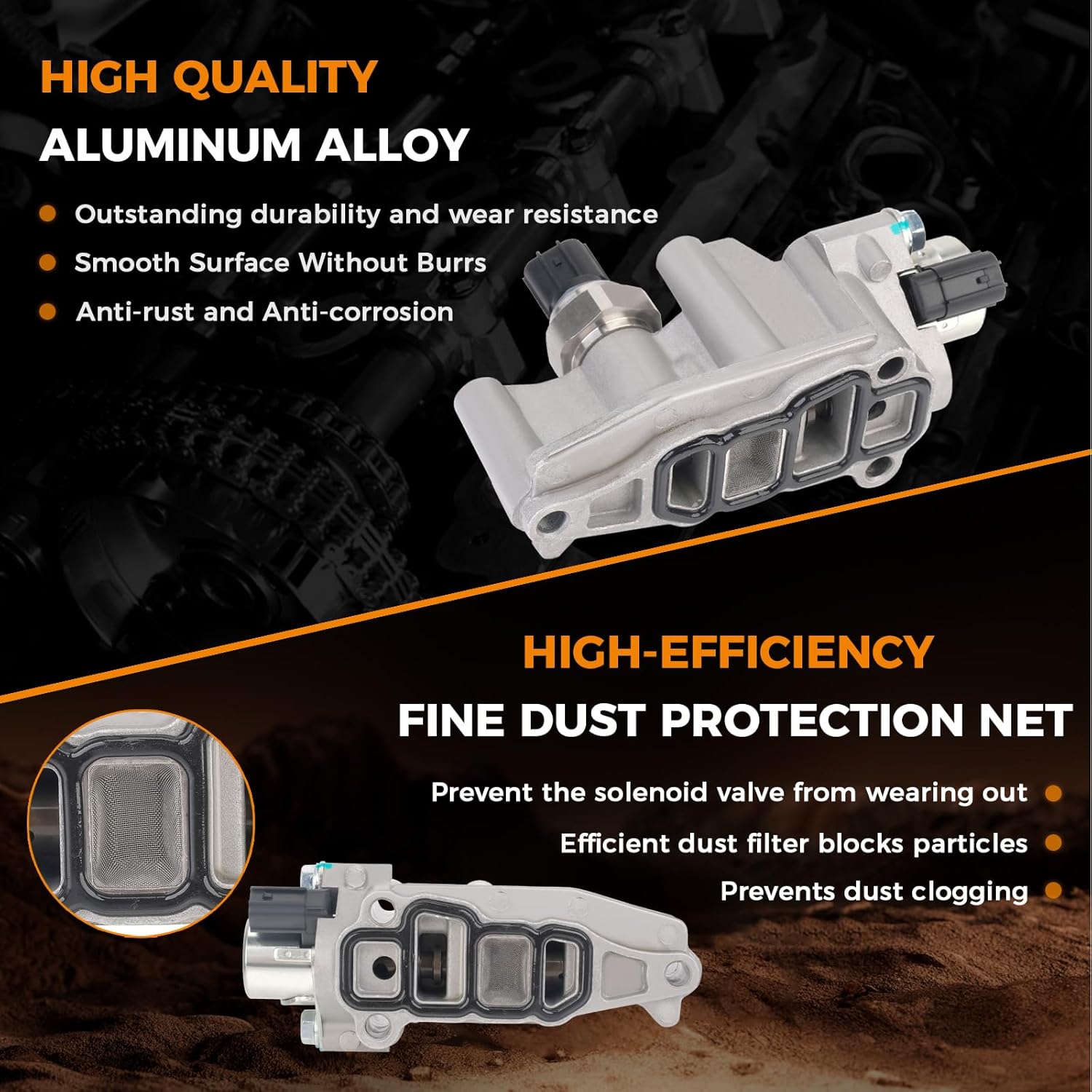 Engine Variable Valve Timing VVT Solenoid with Honda 2006 2007 2008 2009 2010 2011 Civic L4 1.8L oil control valve Replace for 15810RNAA01