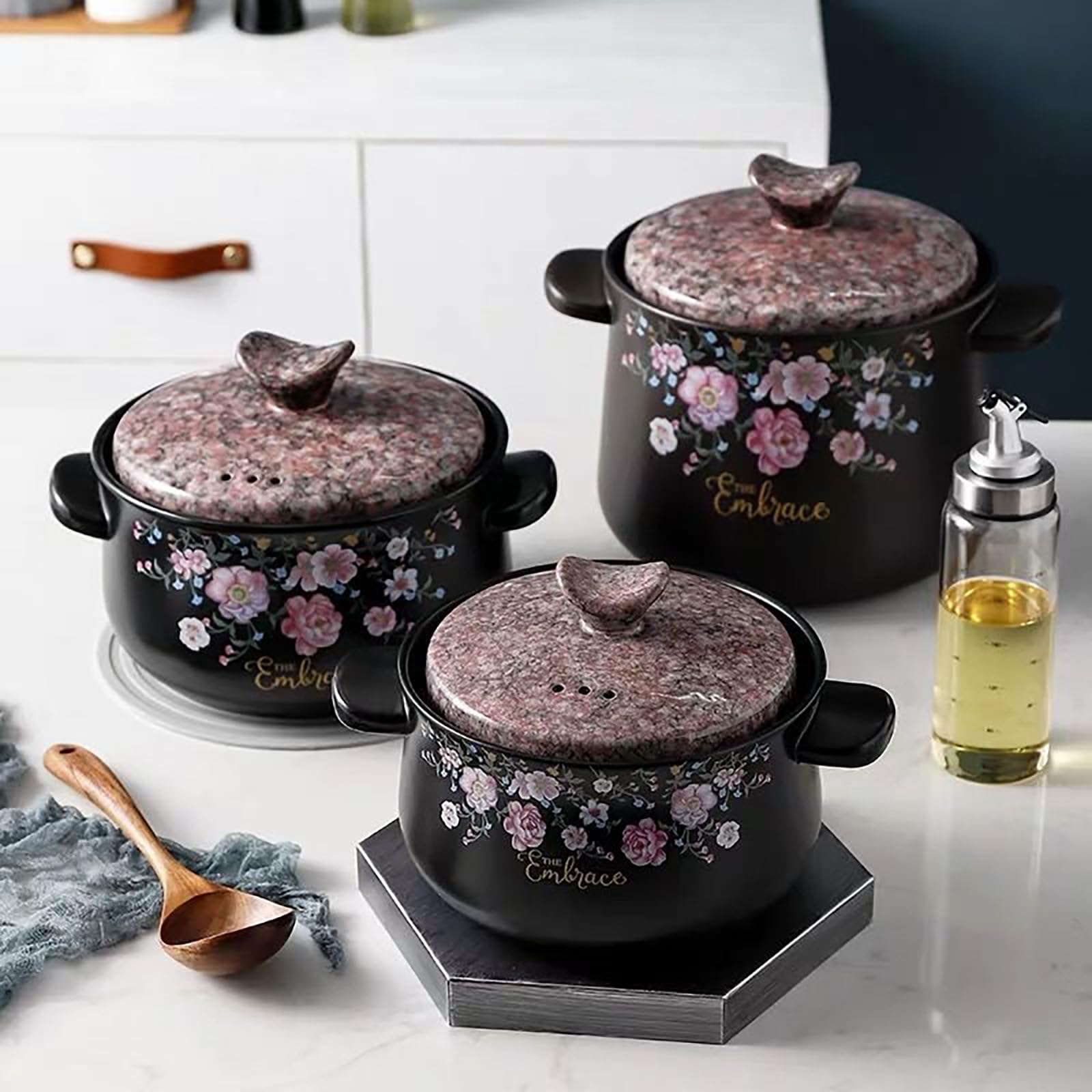 Ceramiczny garnek do duszenia, Ceramiczne naczynia kuchenne z płytą kuchenną(3.6qt)