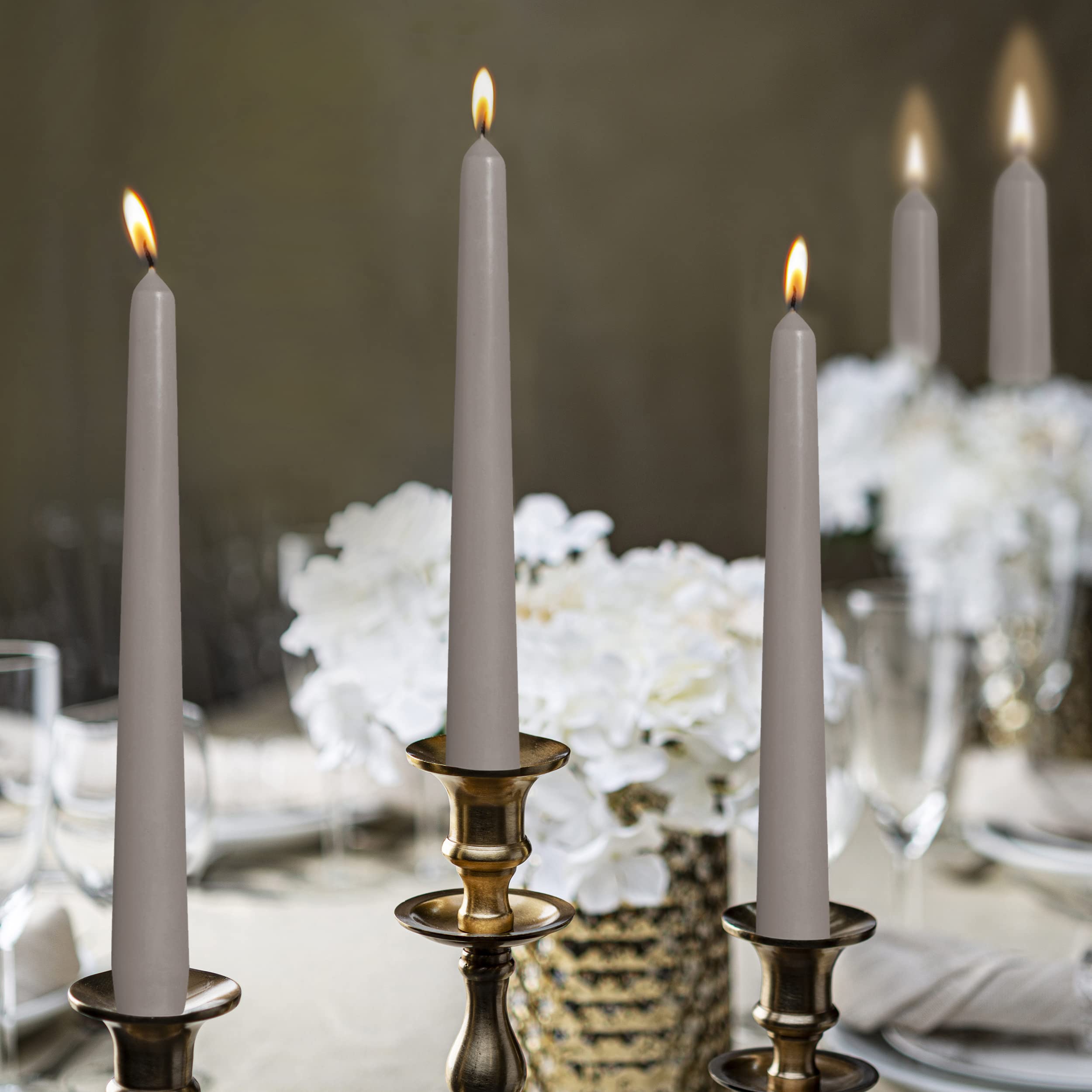 Bolsius - Juego de 12 velas sin perfume, sin goteo, sin humo, para decoración de bodas y el hogar, fiesta, restaurante, spa, iglesia, 10 pulgadas envueltas individualmente
