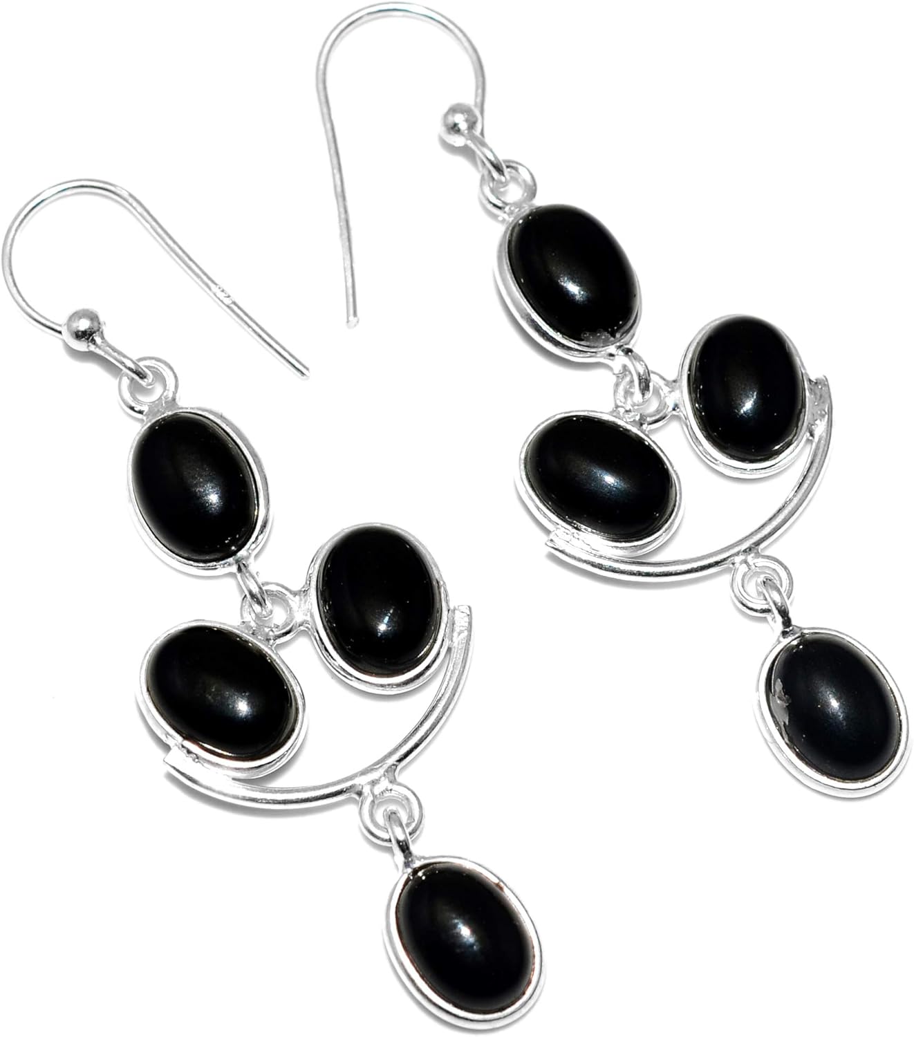 Silver Palace 925 Sterling Silver Natural Gemstone Earrings for Women and Girls