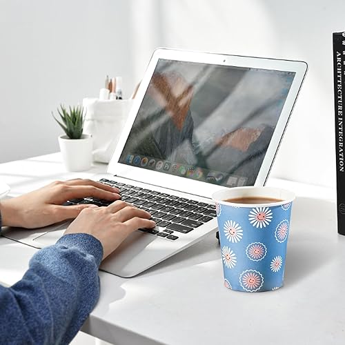 Miniatura 4 de SIUQ Paquete de 300 tazas de papel de 8 onzas tazas de café desechables sin BPA tazas de bebidas calientesfrías para jugo de agua perfectas para
