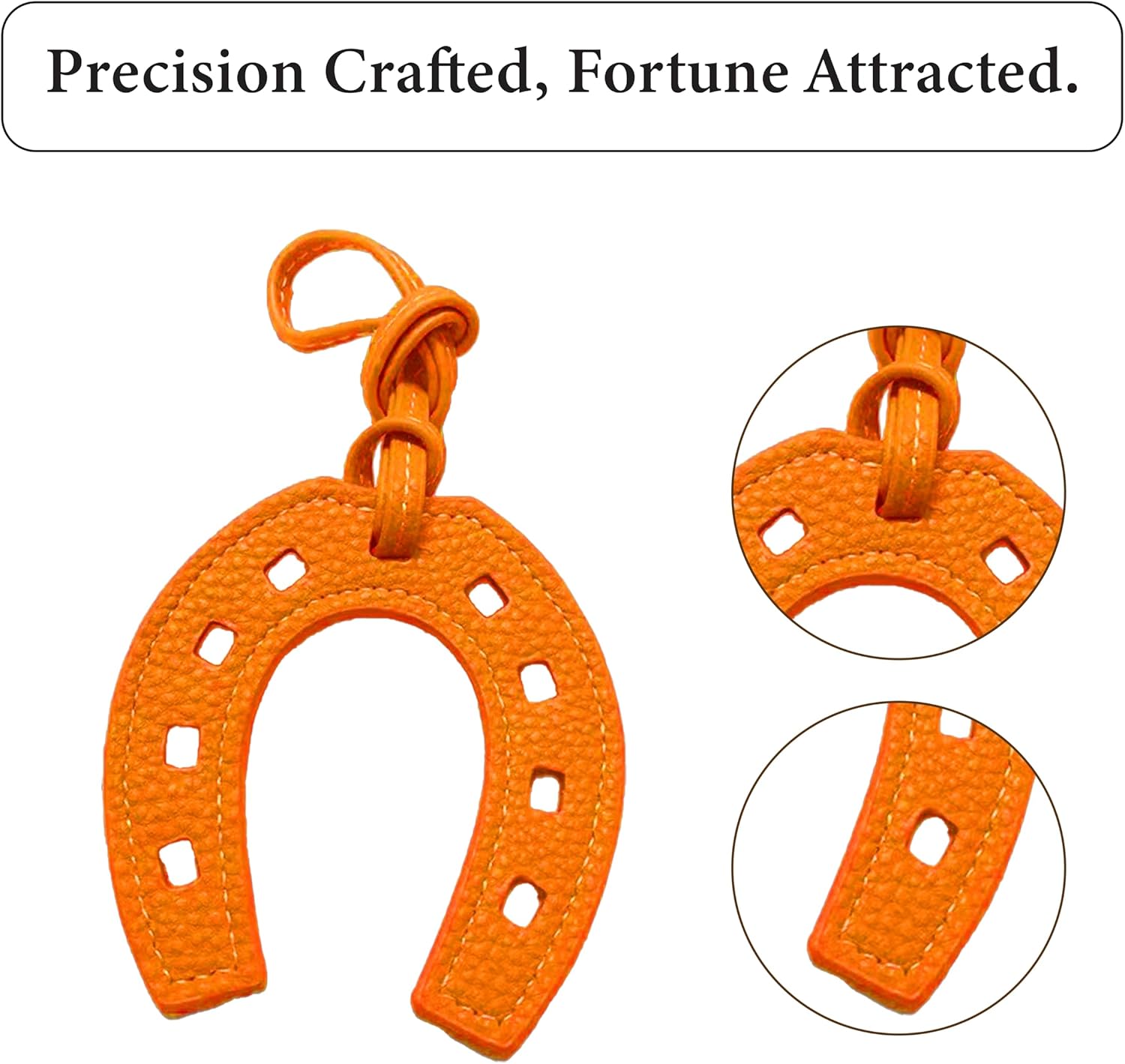 Lucky Leather Horseshoe Keychain Bag Charm, Western Purse Accessory for Handbag Wallet Backpack, Gift for Women - Image 8