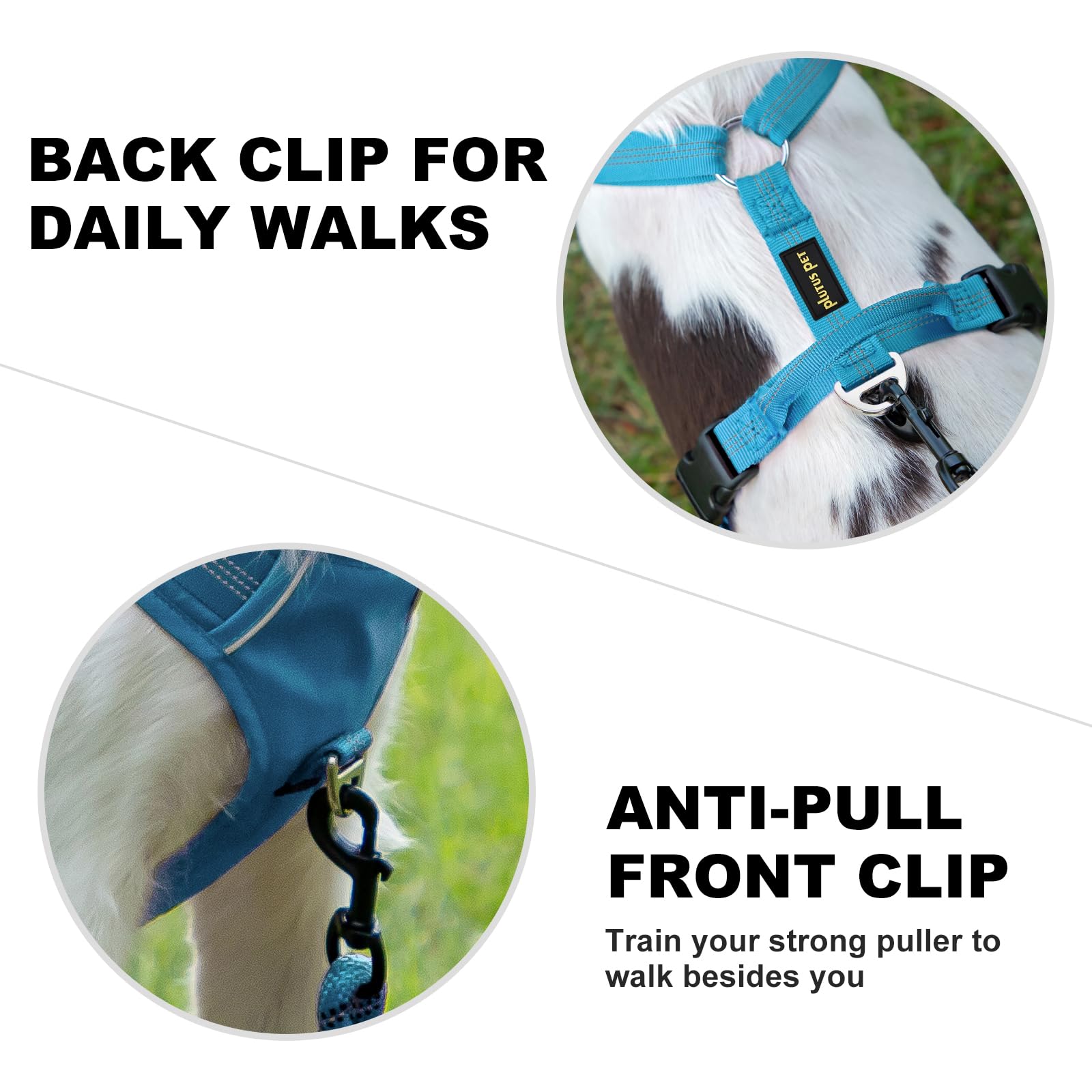 Plutus Pet No Pull Dog Harness, Reflective Adjustable Dog Vest Harness with Handle, Escape Proof - Image 3