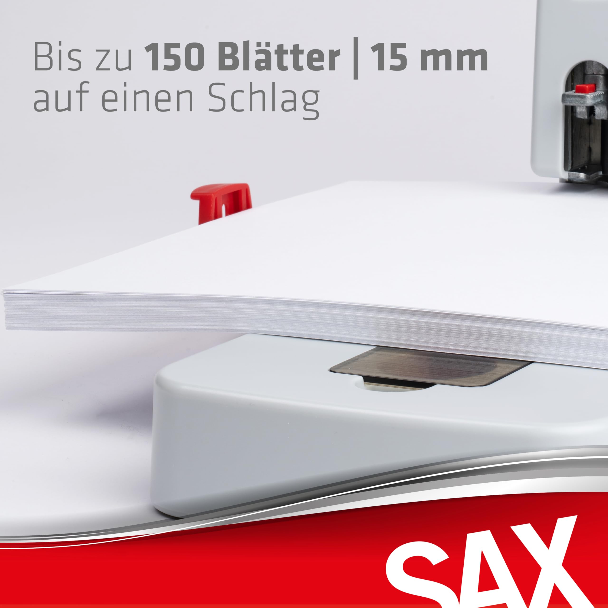 SAX Design 0-908-10 Profilocher/Kraftlocher | 150 Blatt | geringer Kraftaufwand | 2-fach & 4-fach Lochung