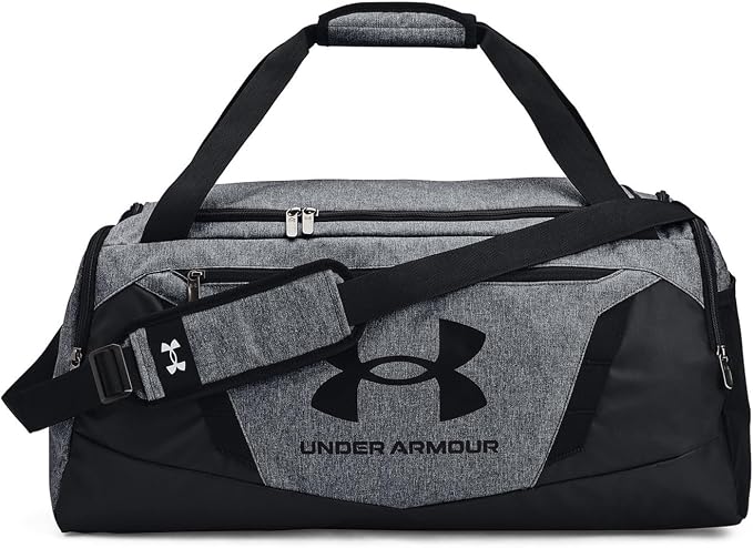Under Armour unisex-adult Undeniable 5.0 Duffle-Large , Pitch Gray Medium Heather (012)/Metallic Silver , One Size Fits Most