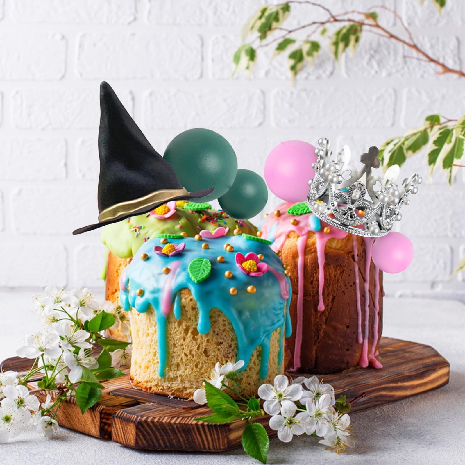 ANBALA 42-teilige Hexen-Party-Deko | Mit Hexenhut, Krone, Ballons & Cupcake-Toppern – Für Magische Mottopartys