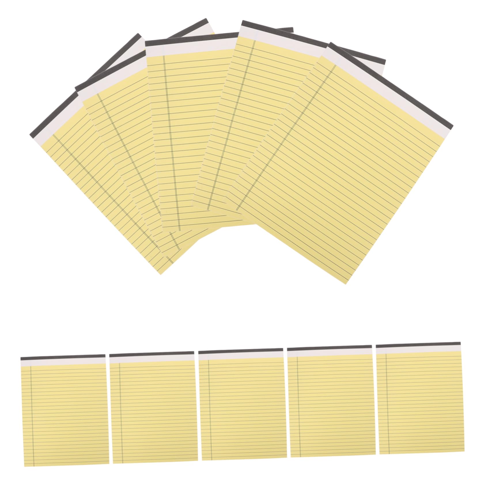 OSALADI Bloc-notes Juridiques Portables Format Légal 20,3 X 28 Cm Papier 80 G/m² Double Face Jaune pour Bureau École Maison Lot de 10 Blocs-notes