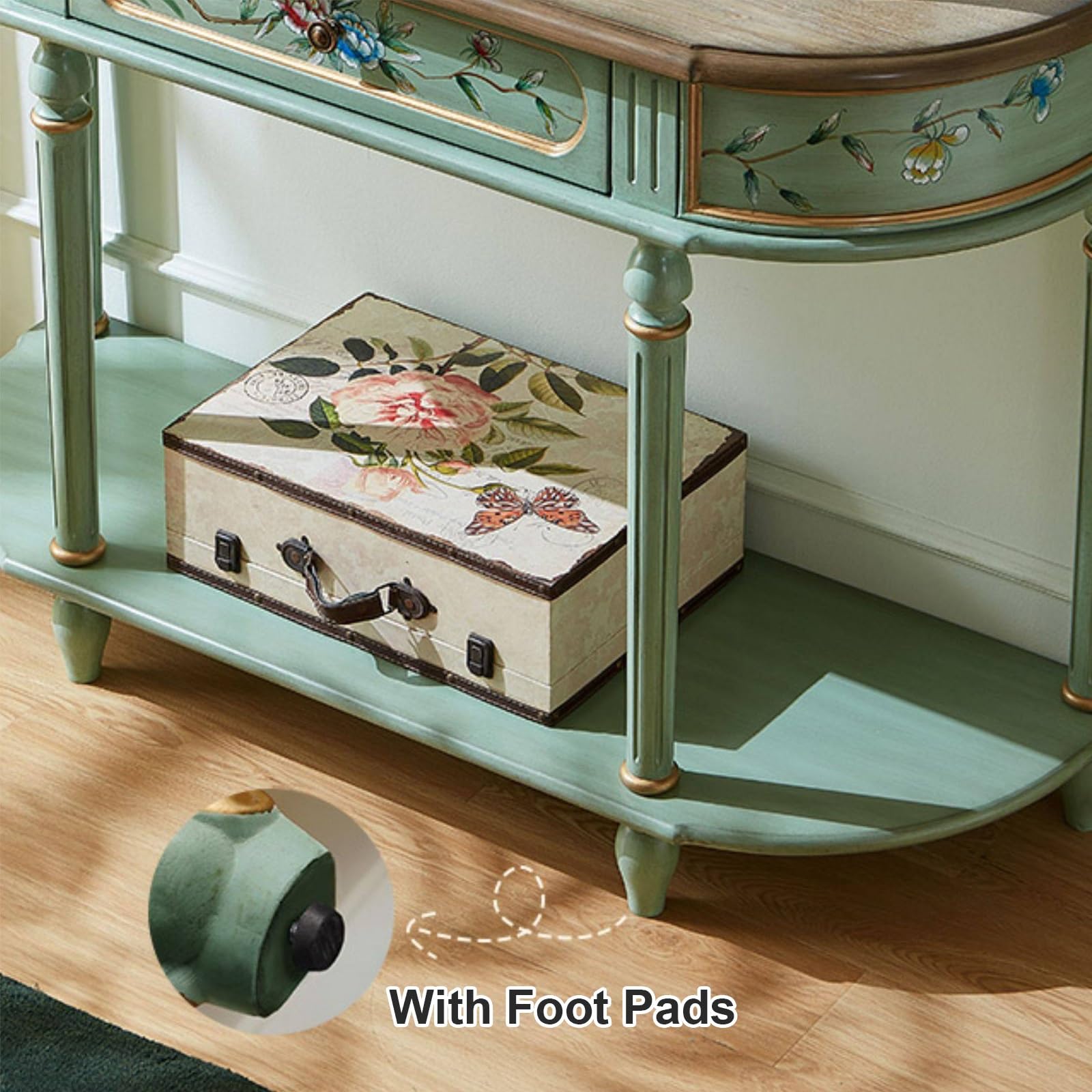 Consola Entrada Recibidor, Mesa Recibidor Entrada Madera con Cajones y Separadores, Ideal para Entradas, Pasillos, Salas de Estar y Vestíbulos