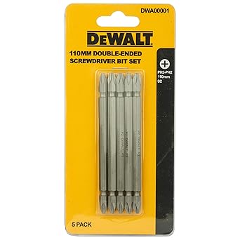 DEWALT DWA00001 Double Ended PH2 Screwdriver Bit Set 5 Pcs. (110 mm)