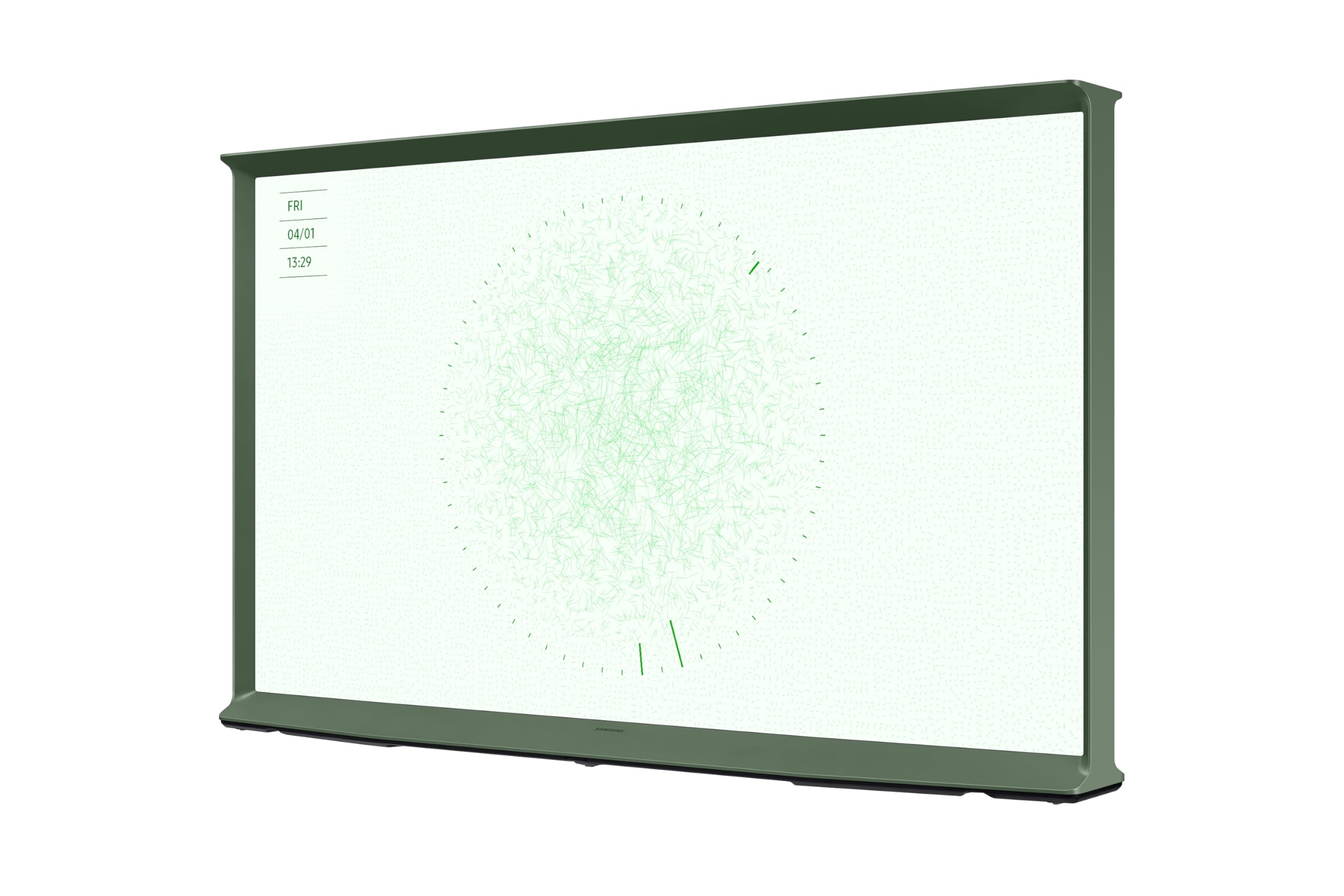 Samsung TV The Serif Vert 55 Pouces QLED TQ55LS01DB, Écran Certifié sans Reflets, Téléviseur Design 360°, Mode Ambiant+, Smart TV, Technologies OTS Lite, Pieds Détachables Inclus