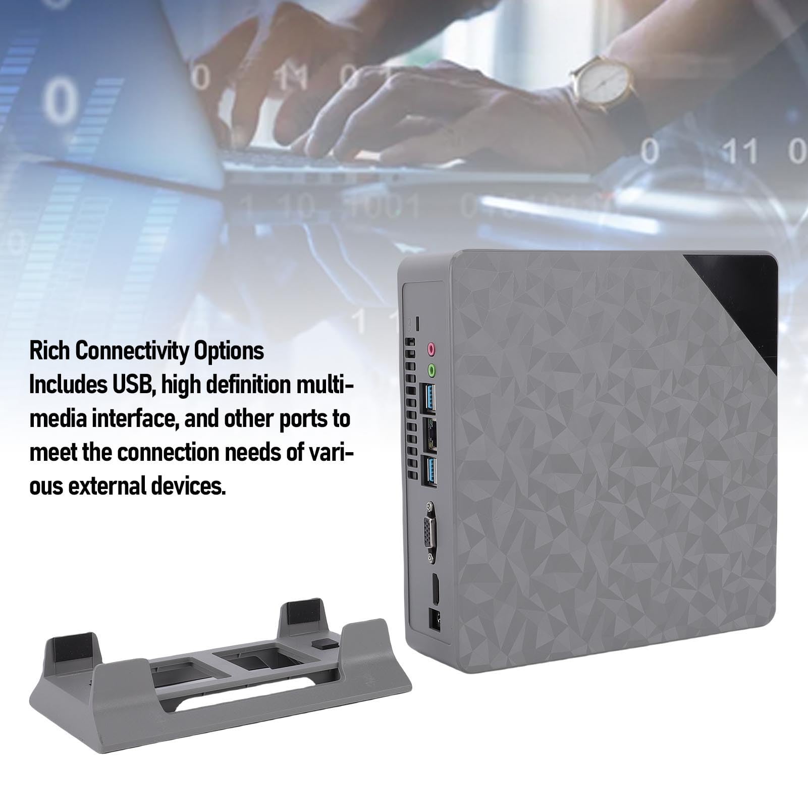 Jiawu Piccolo Computer Desktop Portatile Potente Processore I5 ​​WiFi Dual Band Veloce per Professionisti in Movimento, Materiale ABS (Spina europea I5-3320M-8G-256G)