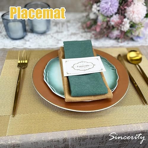 Miniatura 5 de Juego de 6 manteles individuales para mesa de comedor, resistentes al calor, antideslizantes, para el hogar, la cocina y la mesa del restaurante,