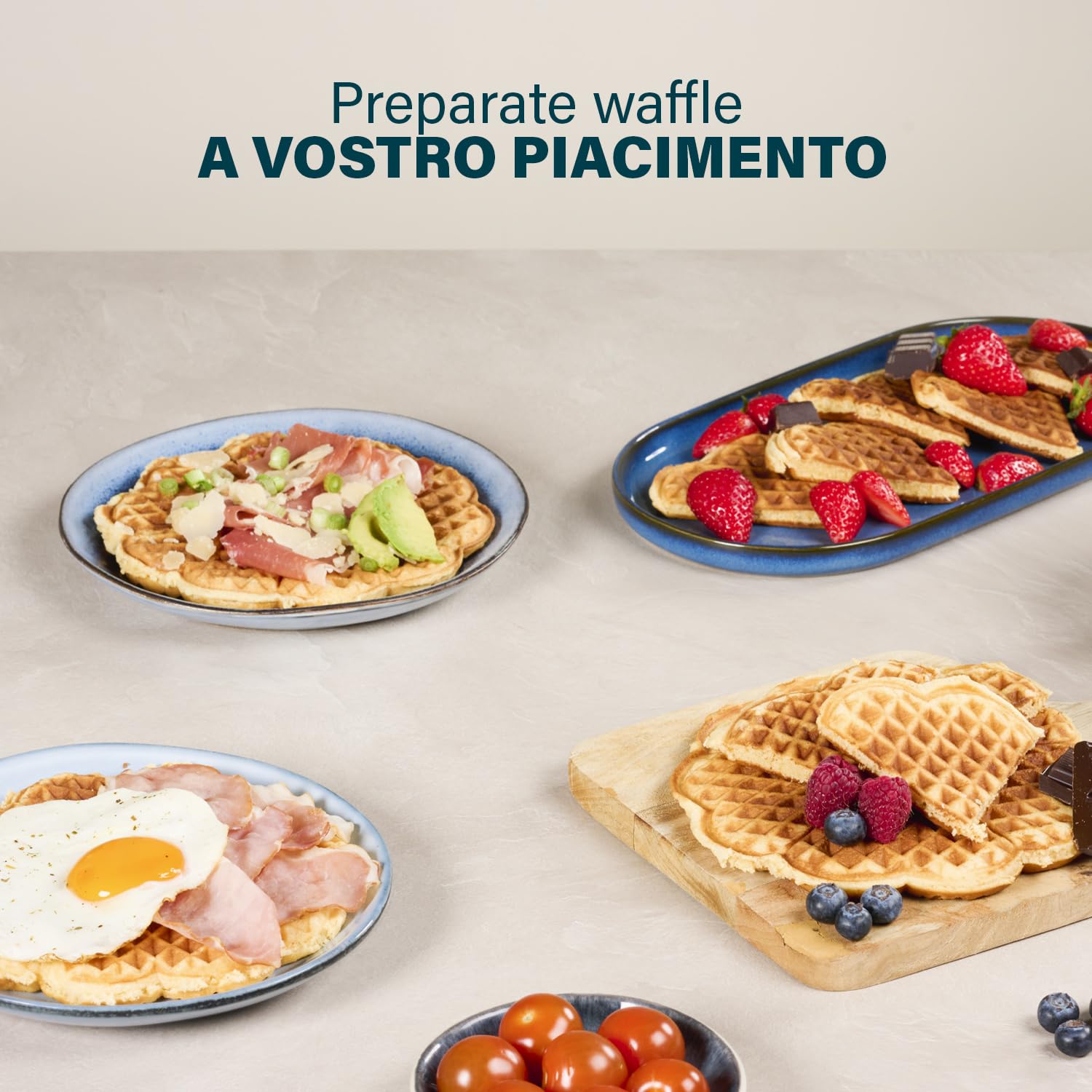 Princess 132380 Macchina per waffle a forma di cuore – Termostato regolabile, piastre antiaderenti, controllo uniforme della doratura, facile da pulire, ideale per waffle fatti in casa