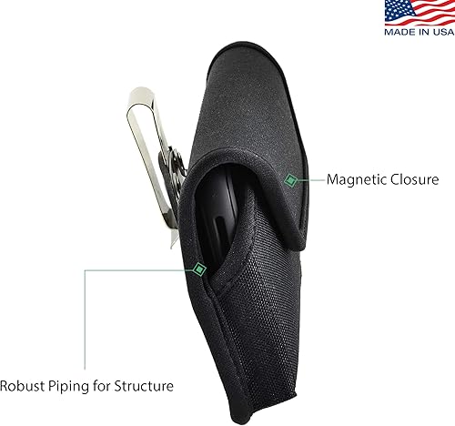 Vista 20 de Turtleback Funda para cinturón diseñada para iPhone 11 (2019) y iPhone XR (2018), funda vertical de cuero negro con clip giratorio para cinturón