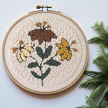 Leisure Arts LEA51094 Mini Maker Punch Needle Kit, Yellow