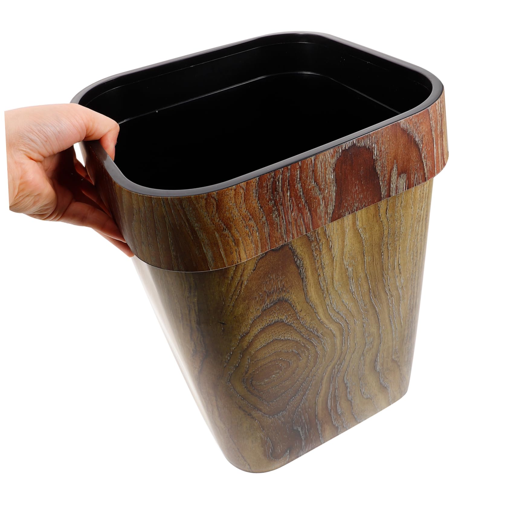 BESPORTBLE 1pieza Papelera De Diseño Retro De Madera Simulada Contenedor De Residuos Elegante Para y Grande Para Salas De y