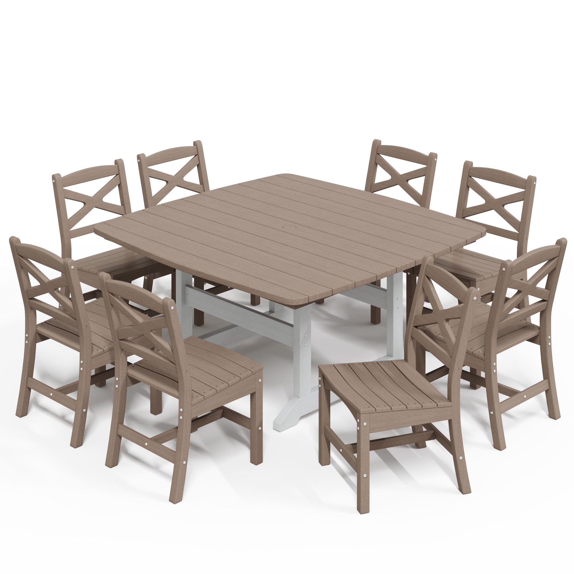 Polyhouz HDPE 9-Piece Dining Set