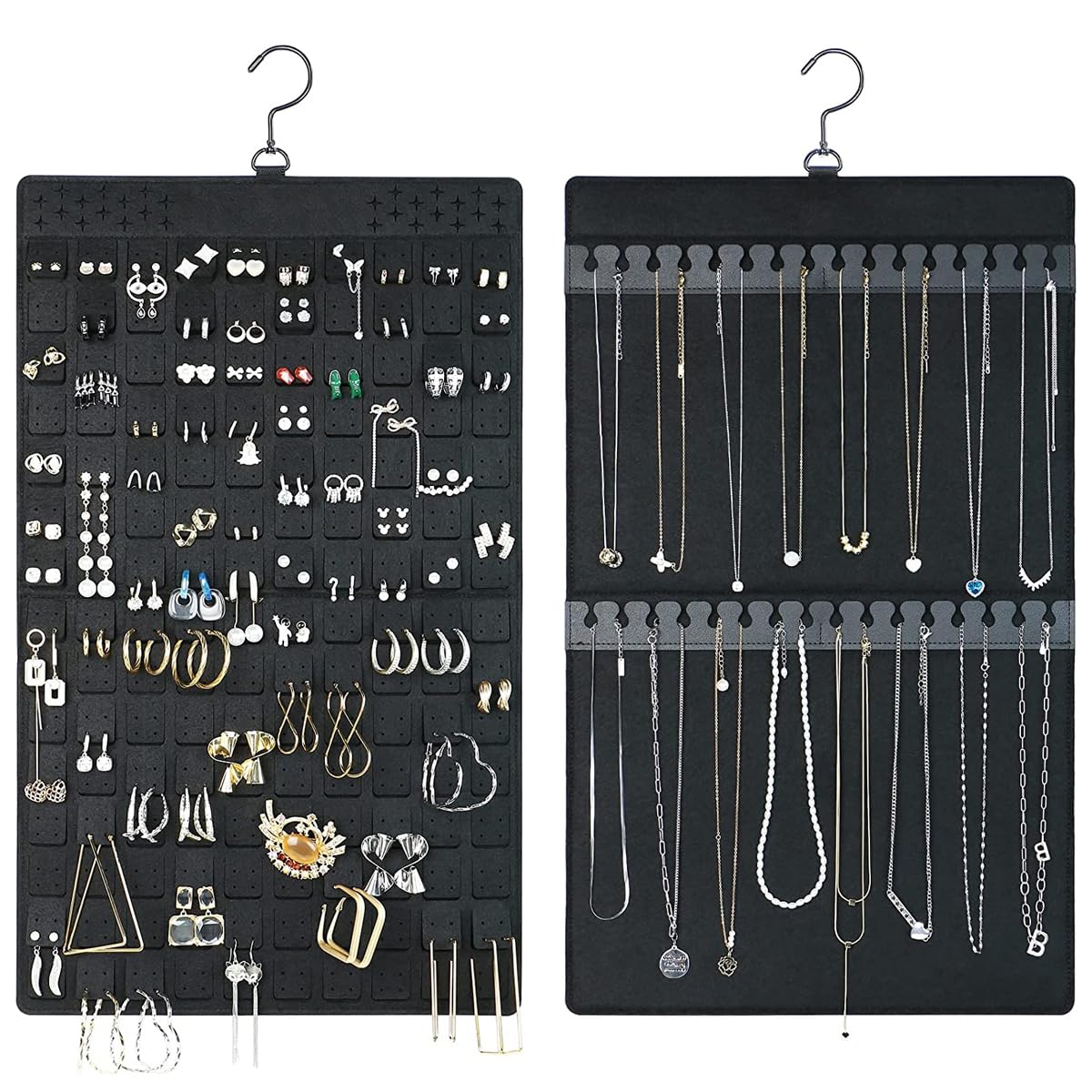 See full amazon price history chart for HASTHIP® Hanging Jewellery Organizer for Women, Large Bracelets Earrings Organizer Box, Soft Felt Necklaces Earrings Storage Holder Hanger Display Board for Jewellery, Studs Hoop Earrings HASTHIP® Hanging Jewellery Organizer for Women, Large Bracelets Earrings Organizer Box, Soft Felt Necklaces Earrings Storage Holder Hanger Display Board for Jewellery, Studs Hoop Earrings (B0CYC8CJ3G) Amazon Price History, Amazon Price Tracker