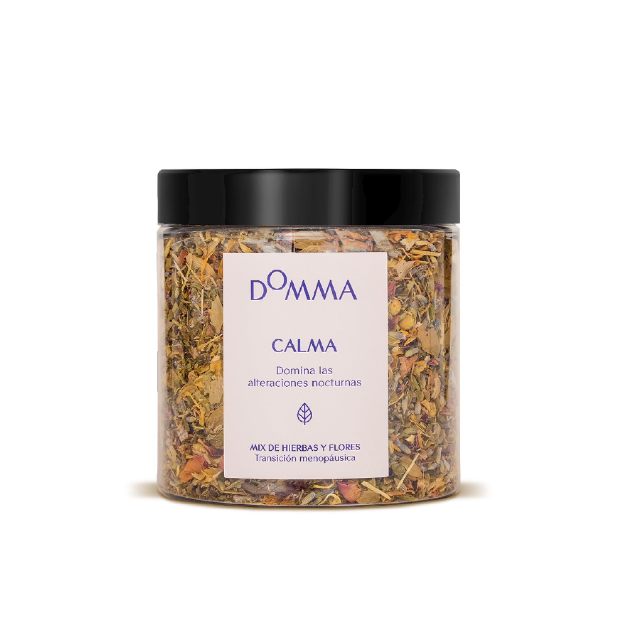 Menopausia - Calma Domma | Infusión herbal para calmar los sofocos nocturnos de la Menopausia y el insomnio - con Valeriana, Salvia, Pasiflora, Caléndula - Sin Gluten y Vegano | 80 gr