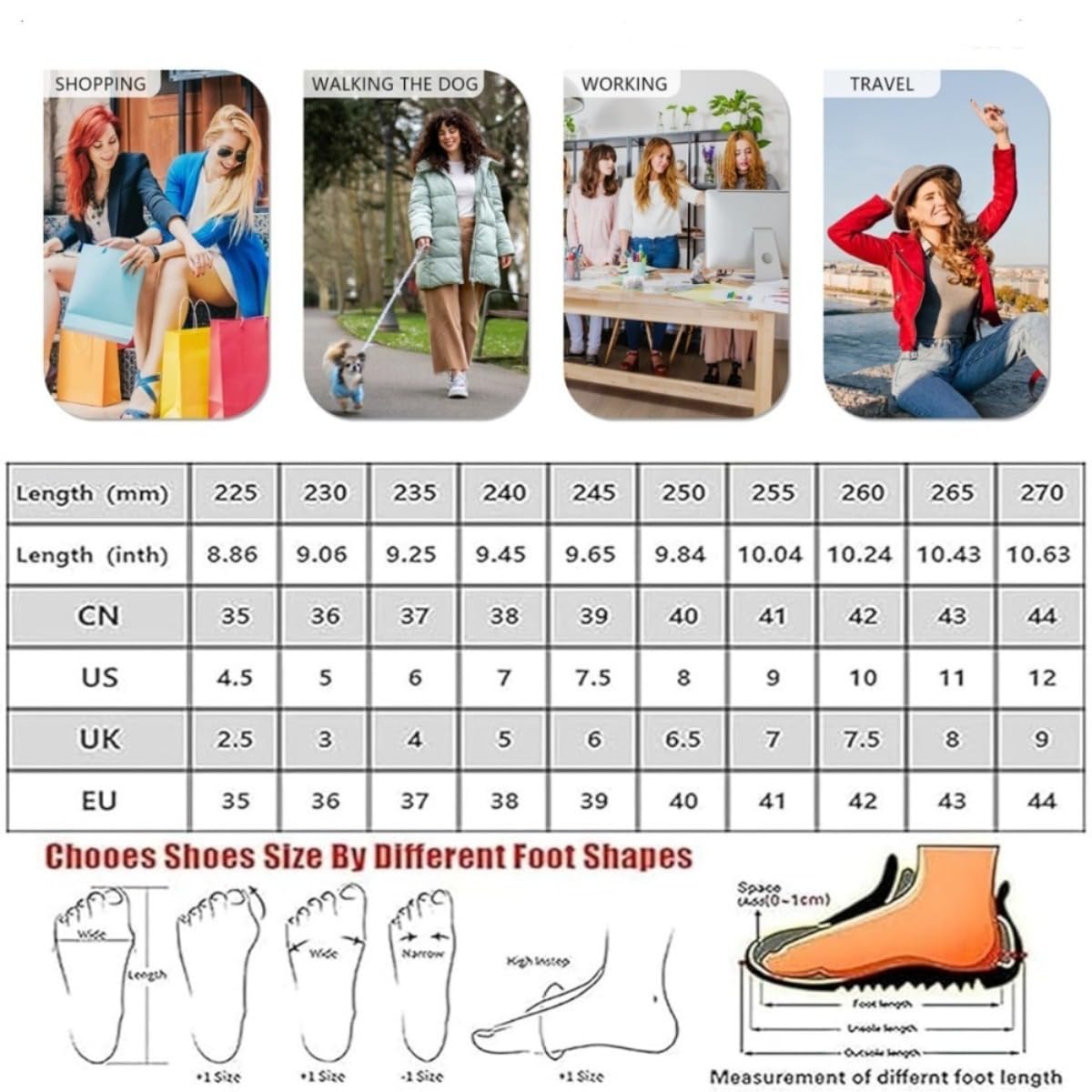 Scarpe da ginnastica da donna con zeppa e strass, alla moda, traspiranti, con strass, senza lacci, ortopediche, zeppa, scarpe da ginnastica scintillanti