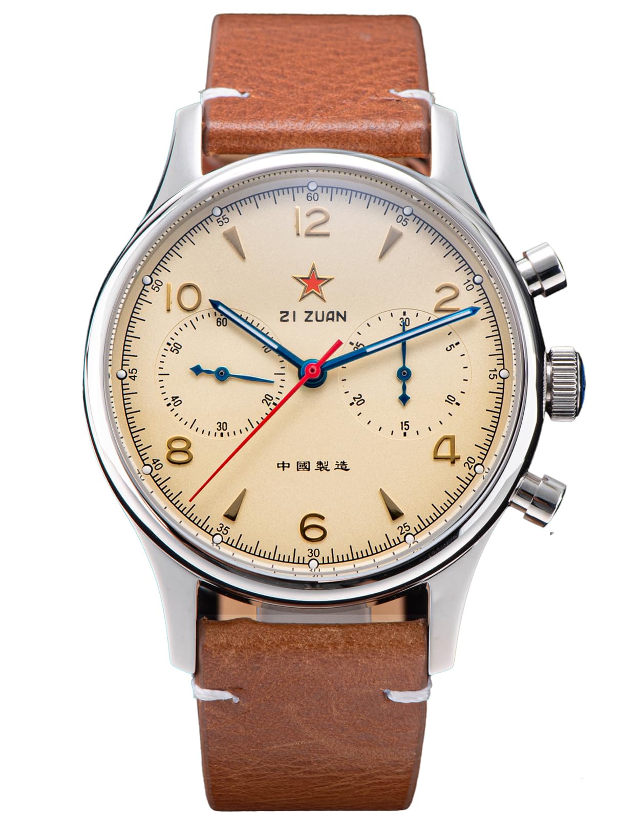 Seagull 1963 40 mm Saphirglas ST1901 Uhrwerk Herren-Chronograph 1963 SU1963RD40BN