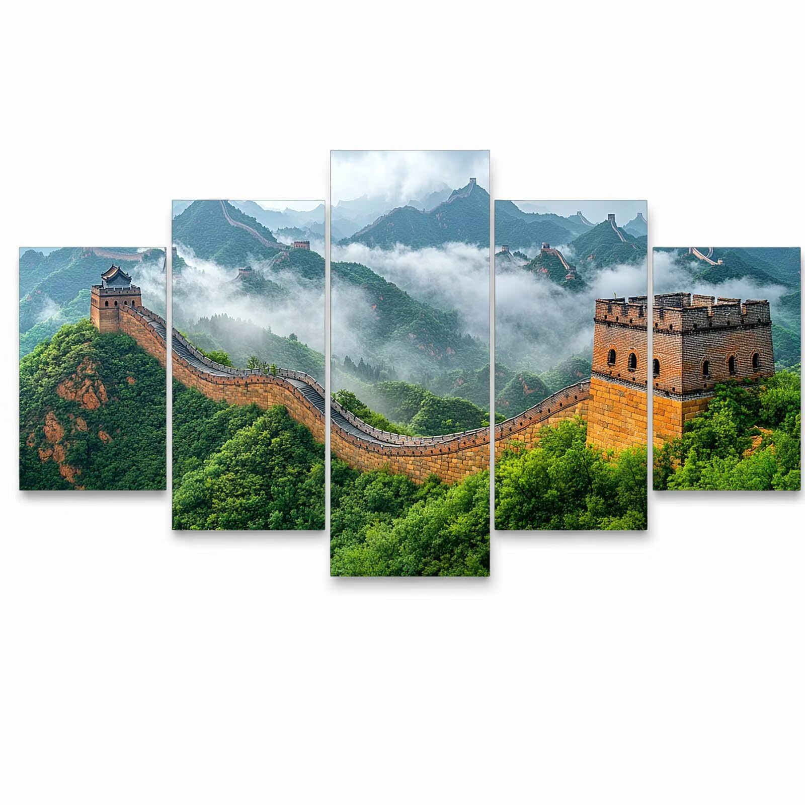 5 Pack Malen Nach Zahlen Chinesische Mauer Drei Größen Leuchtend YCBZ-1178