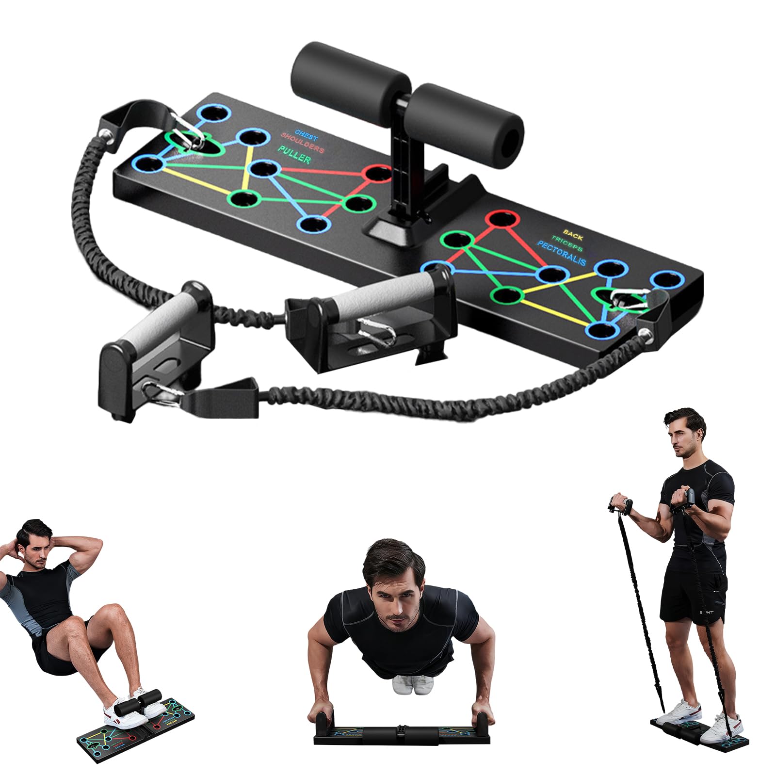 プッシュアップバー Amazon | OKUYOSHI 多機能プッシュアップバー 3-in-1 シットアップ