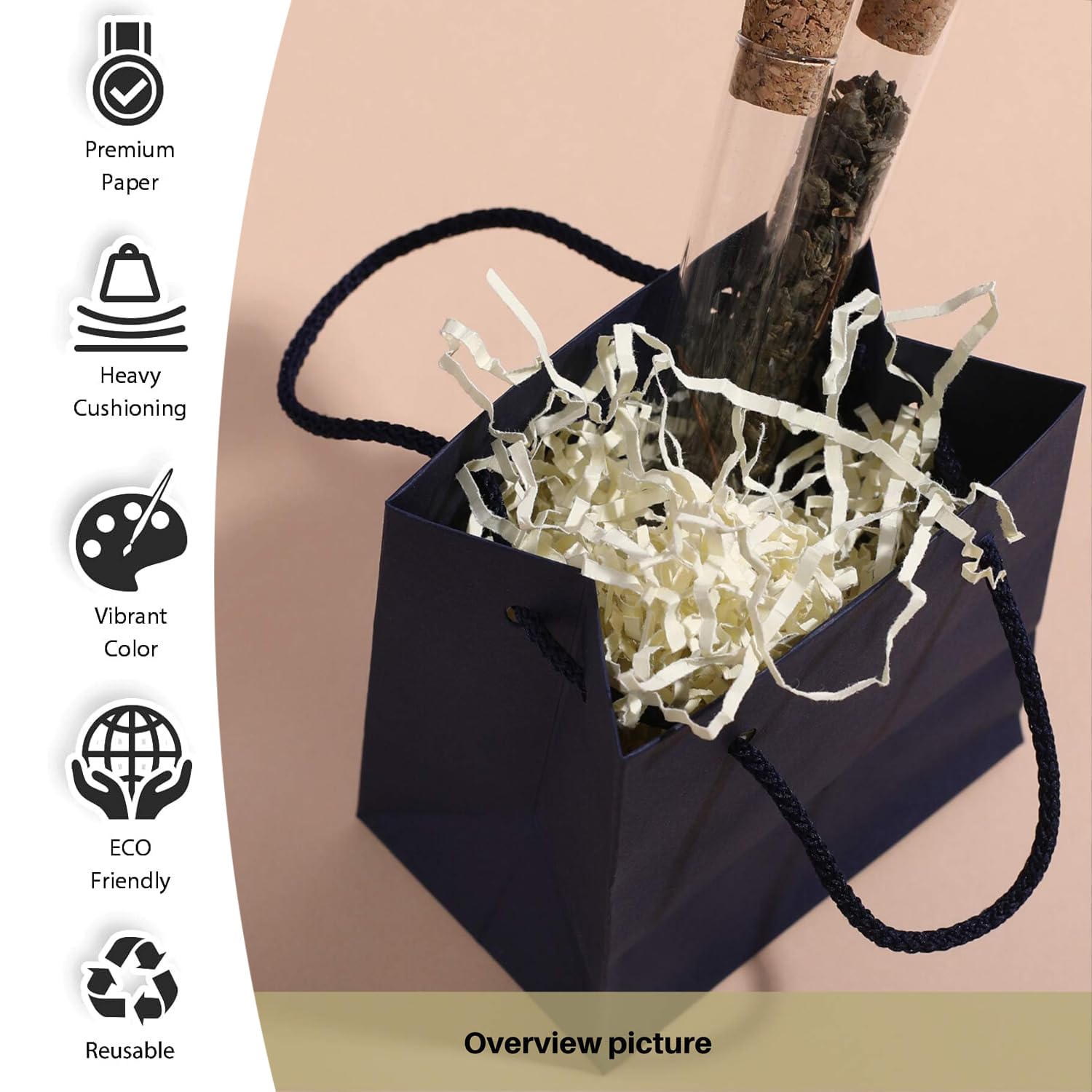 200g Schwarzes Raffia Seidenpapier - Geschenk Füllmaterial Mit Goldfäden