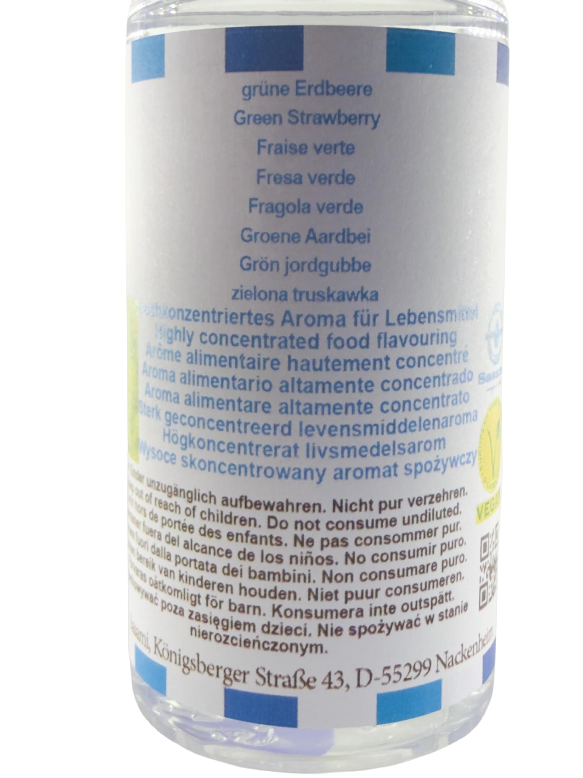 Fresa verde aroma concentrado - Vegano - Sasami - 100ml