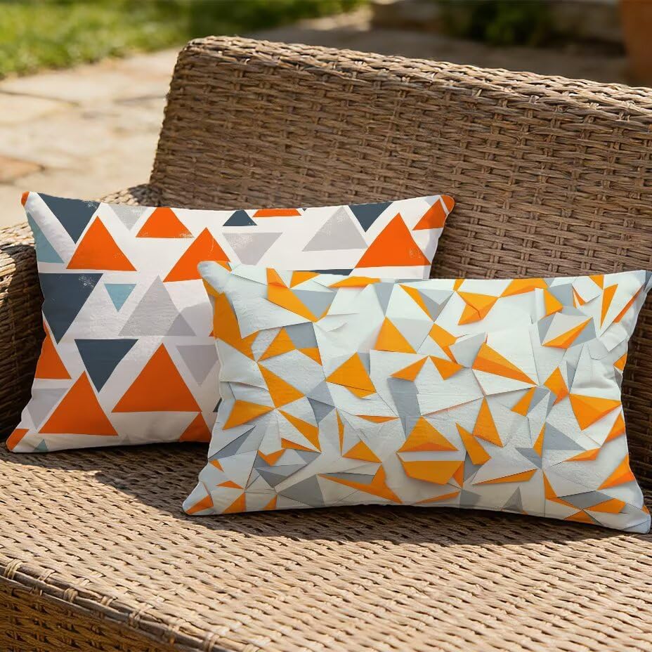 Housse de coussin de jardin 80x100 cm anti décoloration et imperméable pour rénover vos coussins usés