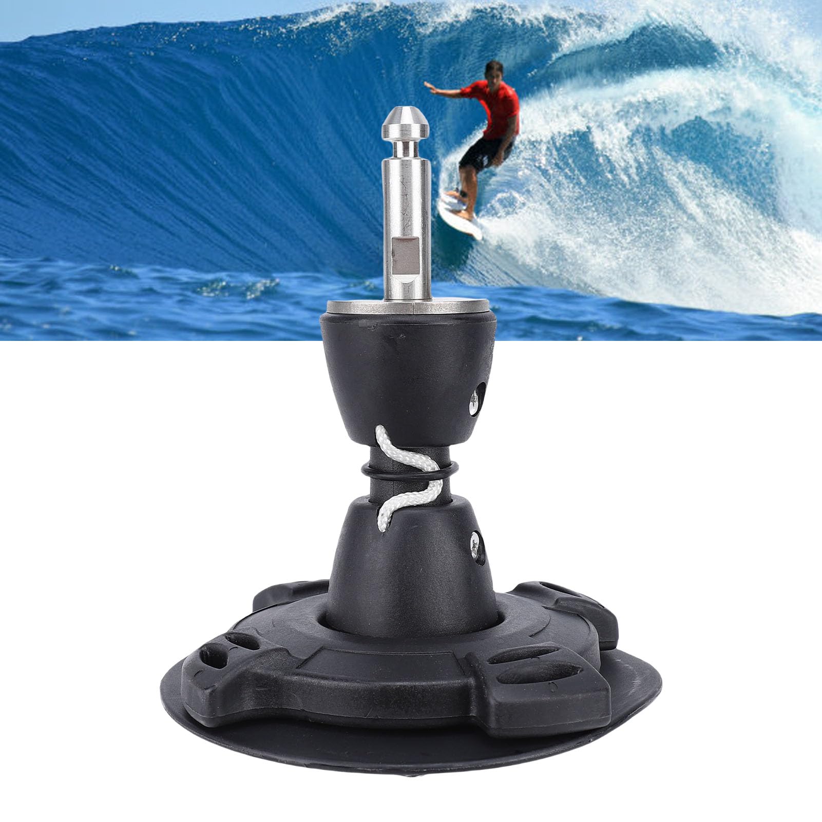 Luocute Windsurf-Mastfuß, 360° Drehbarer Universalgelenk-Segelfuß für Windsurf-Rigg, Mast, Segelbaum und Board, aus PVC und Edelstahl Gefertigt