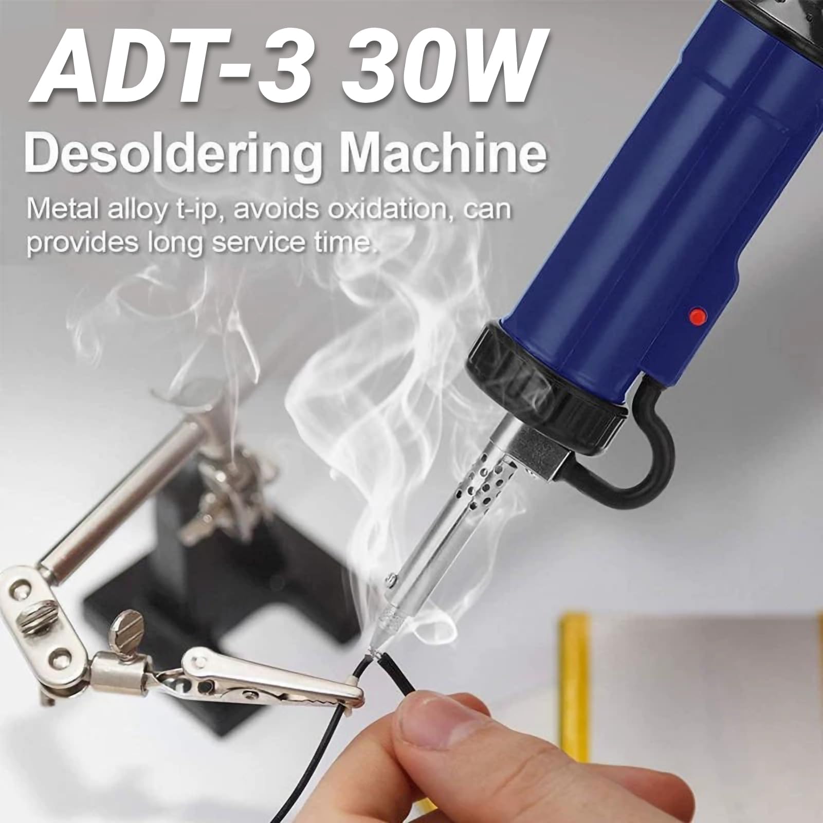 Pompe à Dessouder à Vide à Souder, ADT-3 30W Pompe à Dessouder éLectrique Entièrement Automatique, Outil De Dessoudage Sous Vide, Prise U